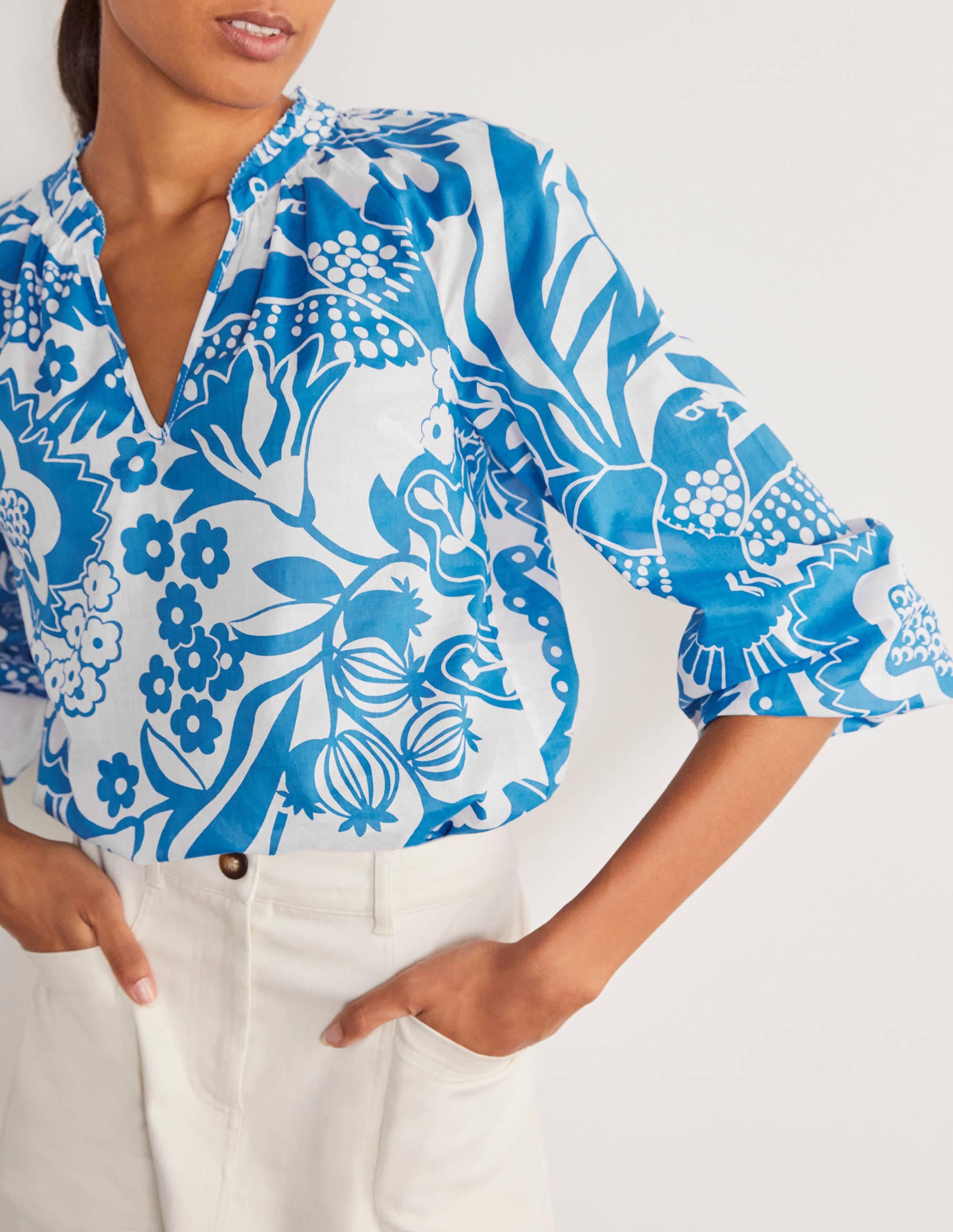 Heather Top-Moroccan Blue, Exotic Escape - Image 3