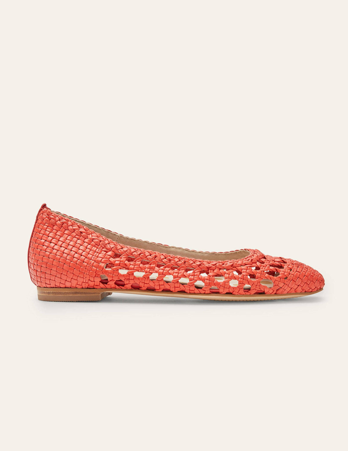 Olive Ballerinas-Red Woven-2
