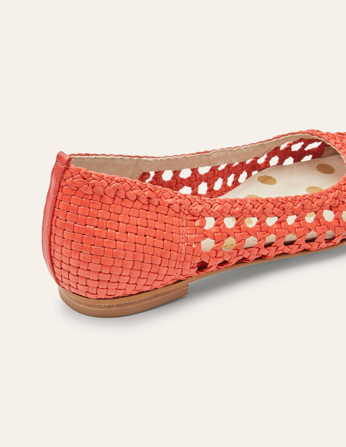Olive Ballerinas-Red Woven-3