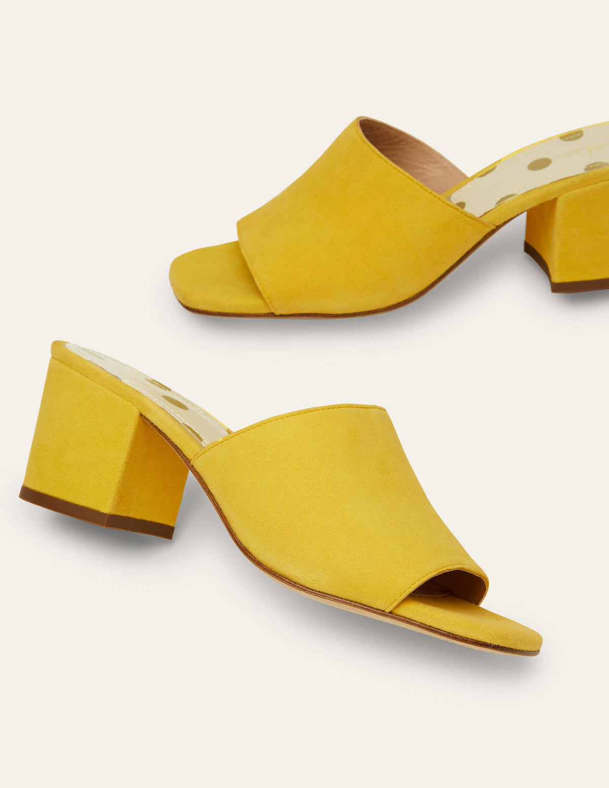 Elsie Heeled Mules-Daffodil - Image 1
