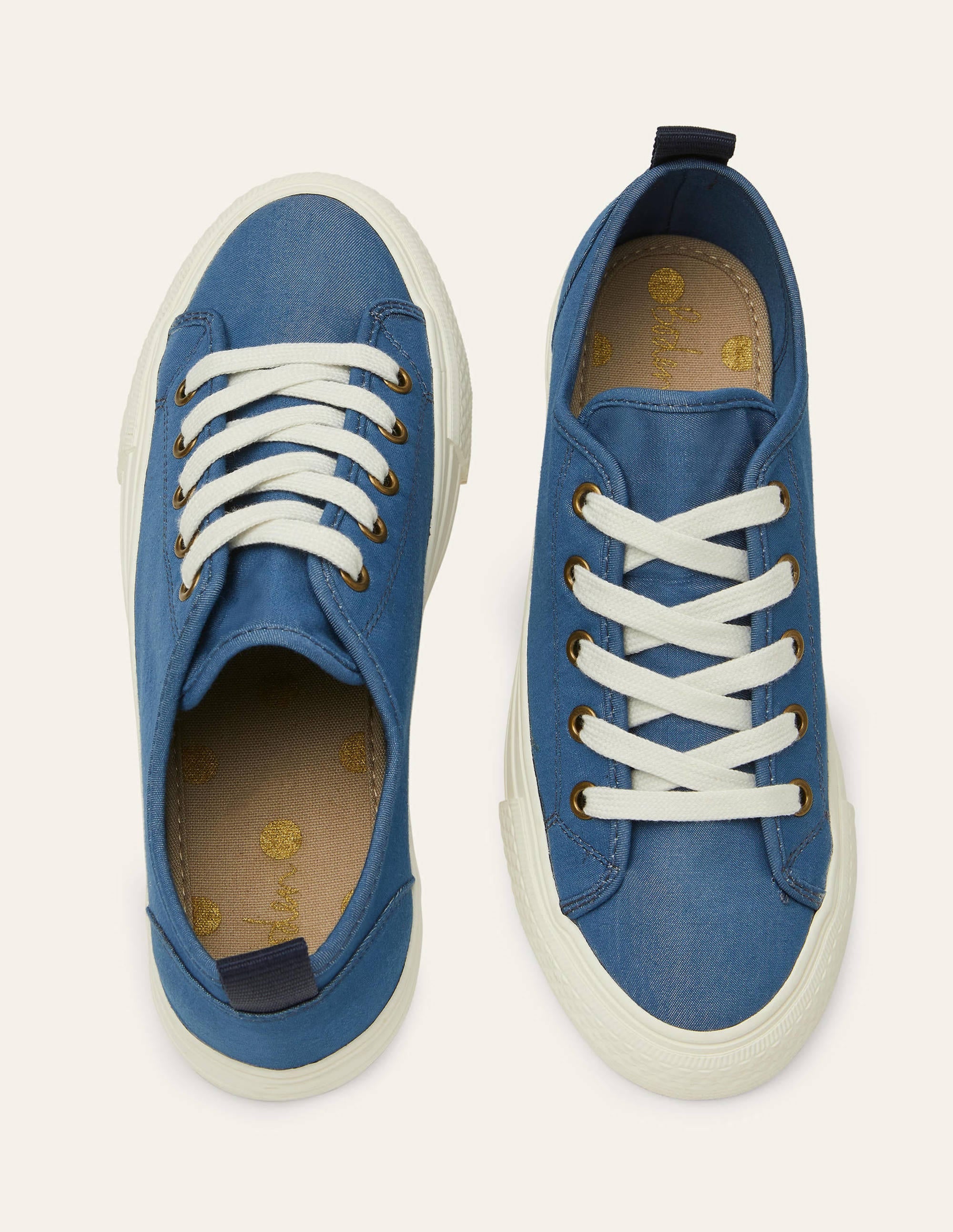 Freya Low Top Sneakers-Blue Chambray - Image 3