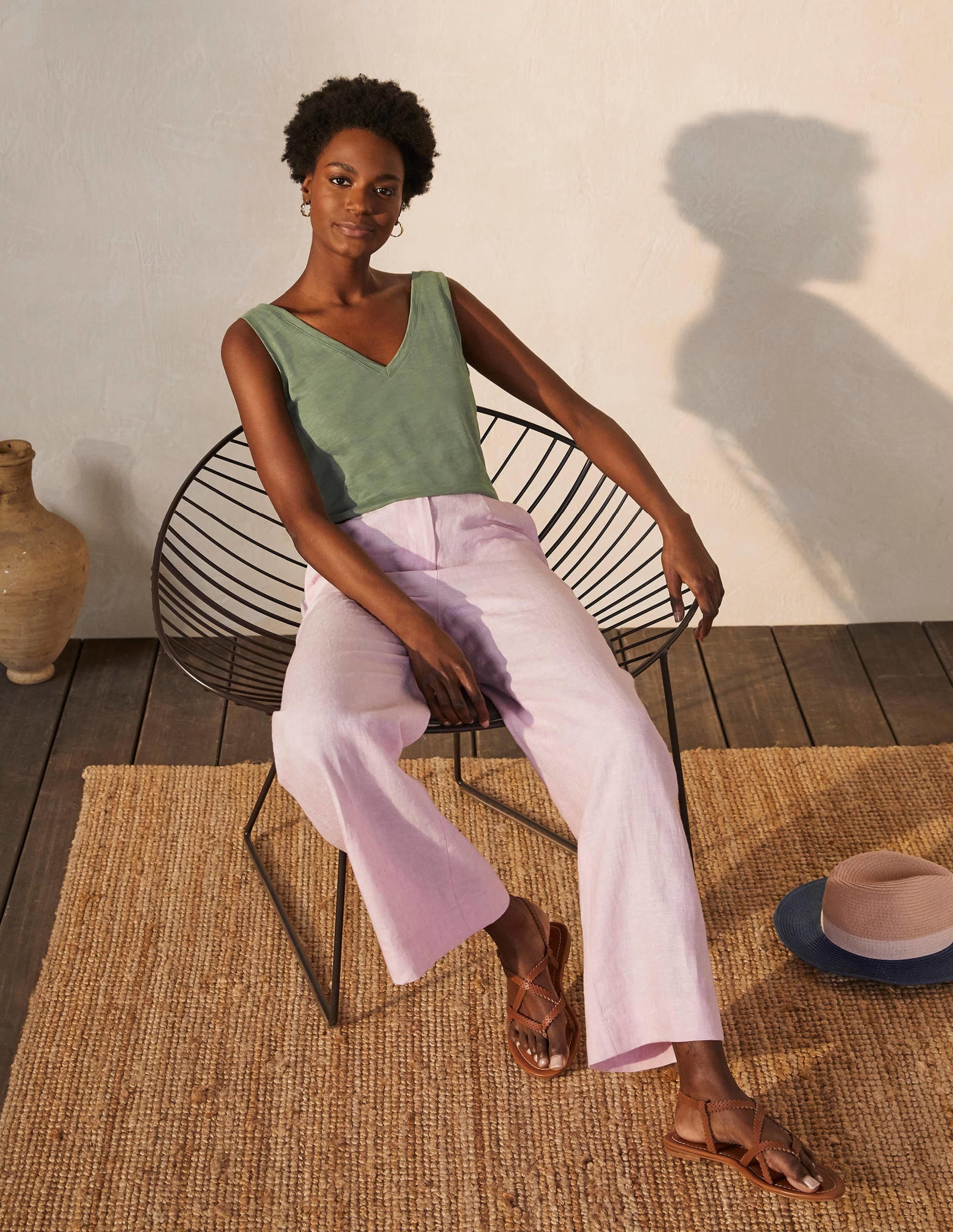 Cotton Tank Top-Alder - Image 2