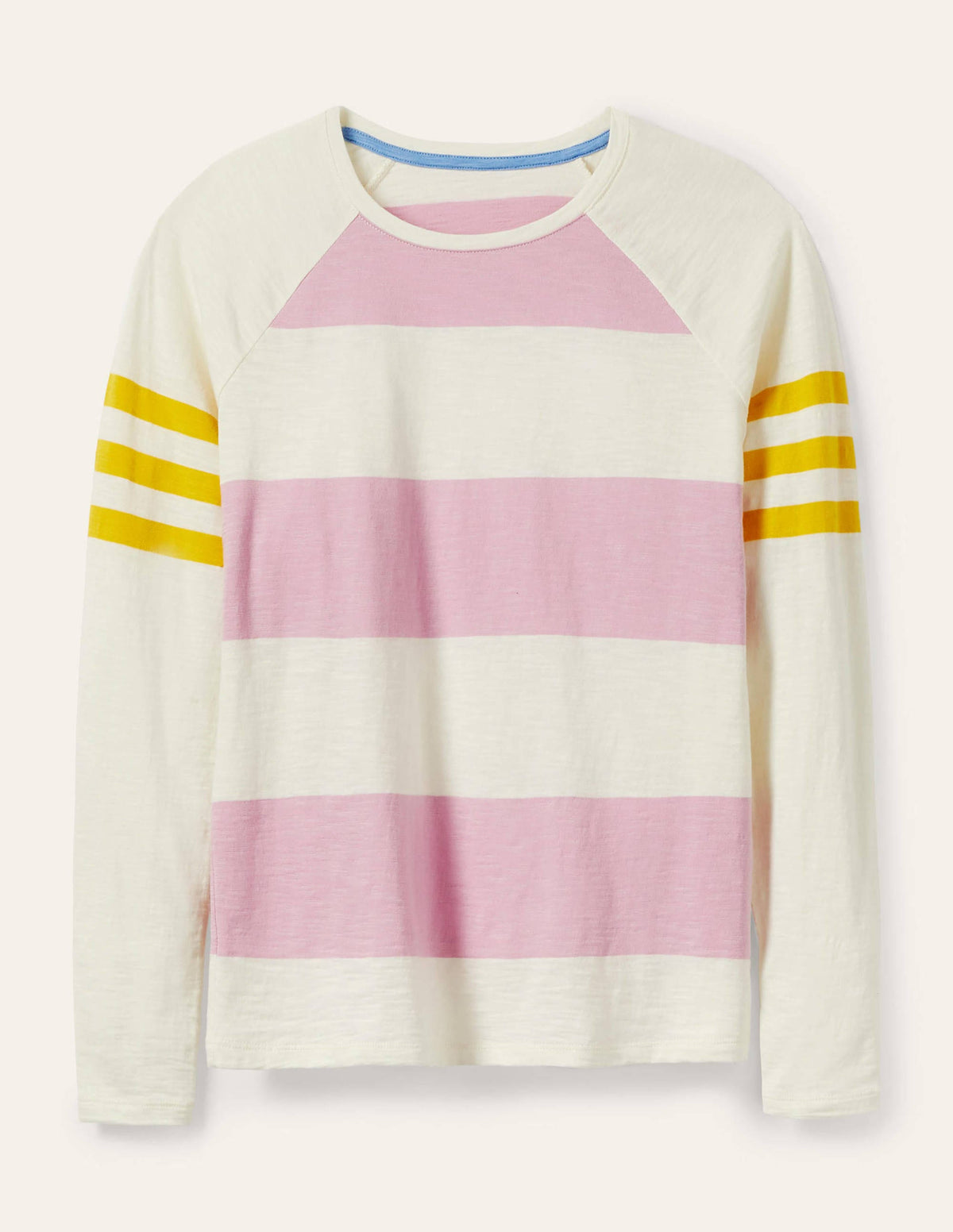 Lorna Baseball Top-Soft Peony and Ivory-5