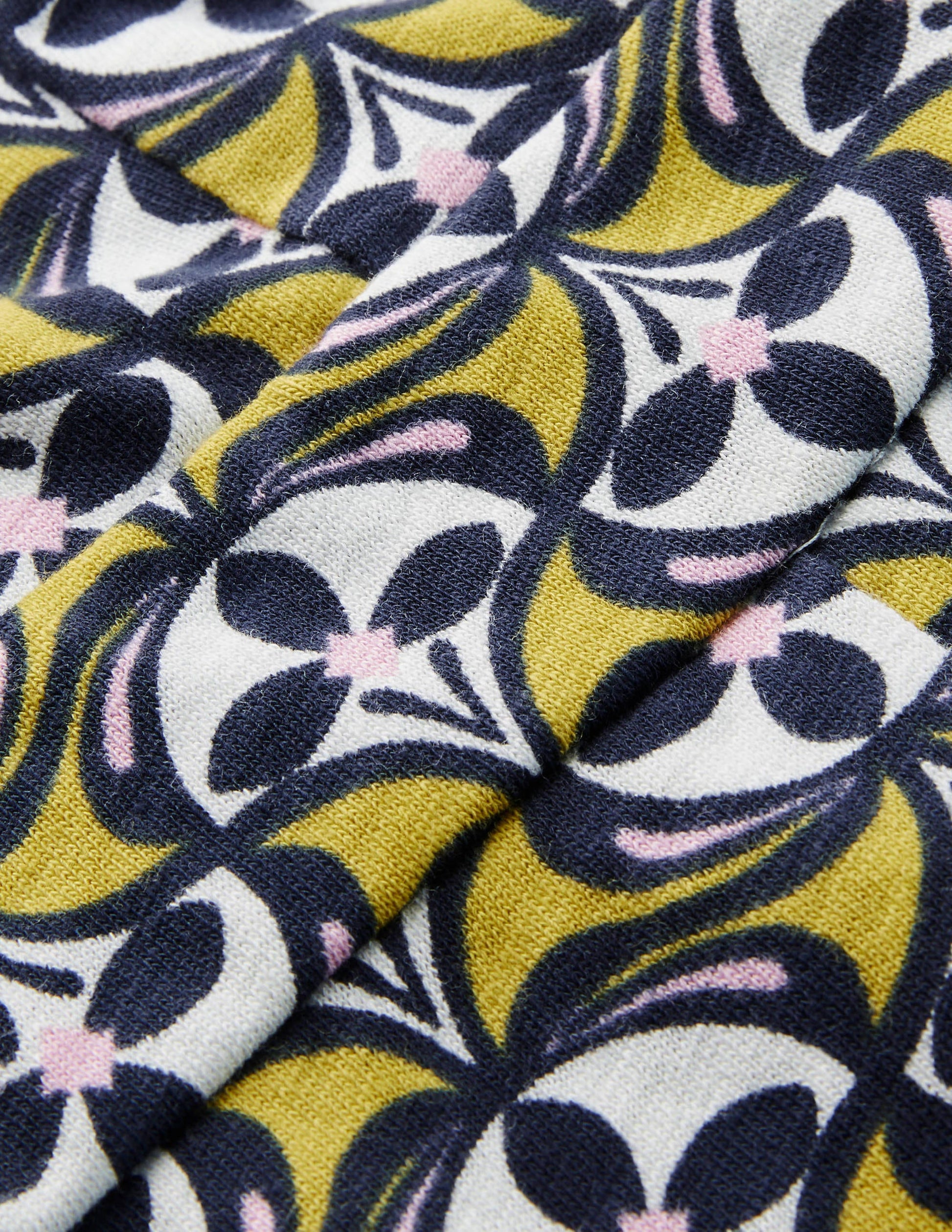 Florrie Jersey Dress-Chartreuse, Floral Fan-5