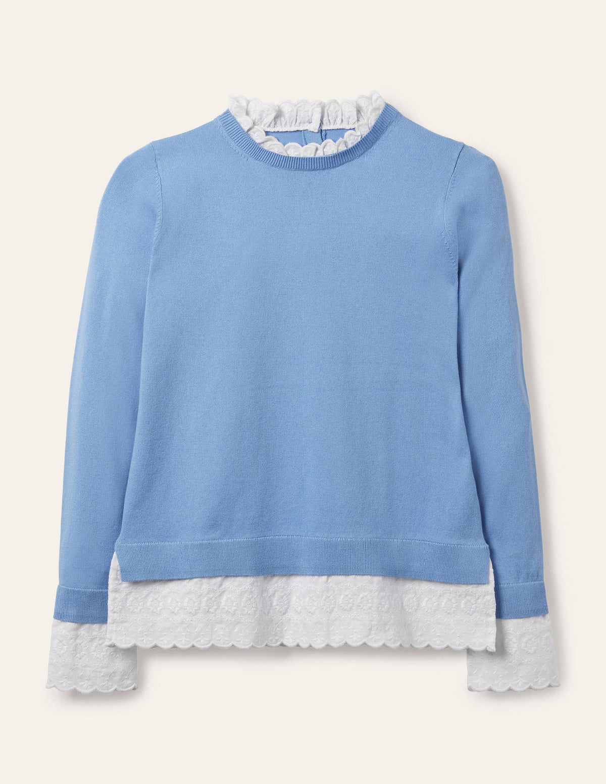Lauderdale Frill Sweater-Hazy Blue - Image 5