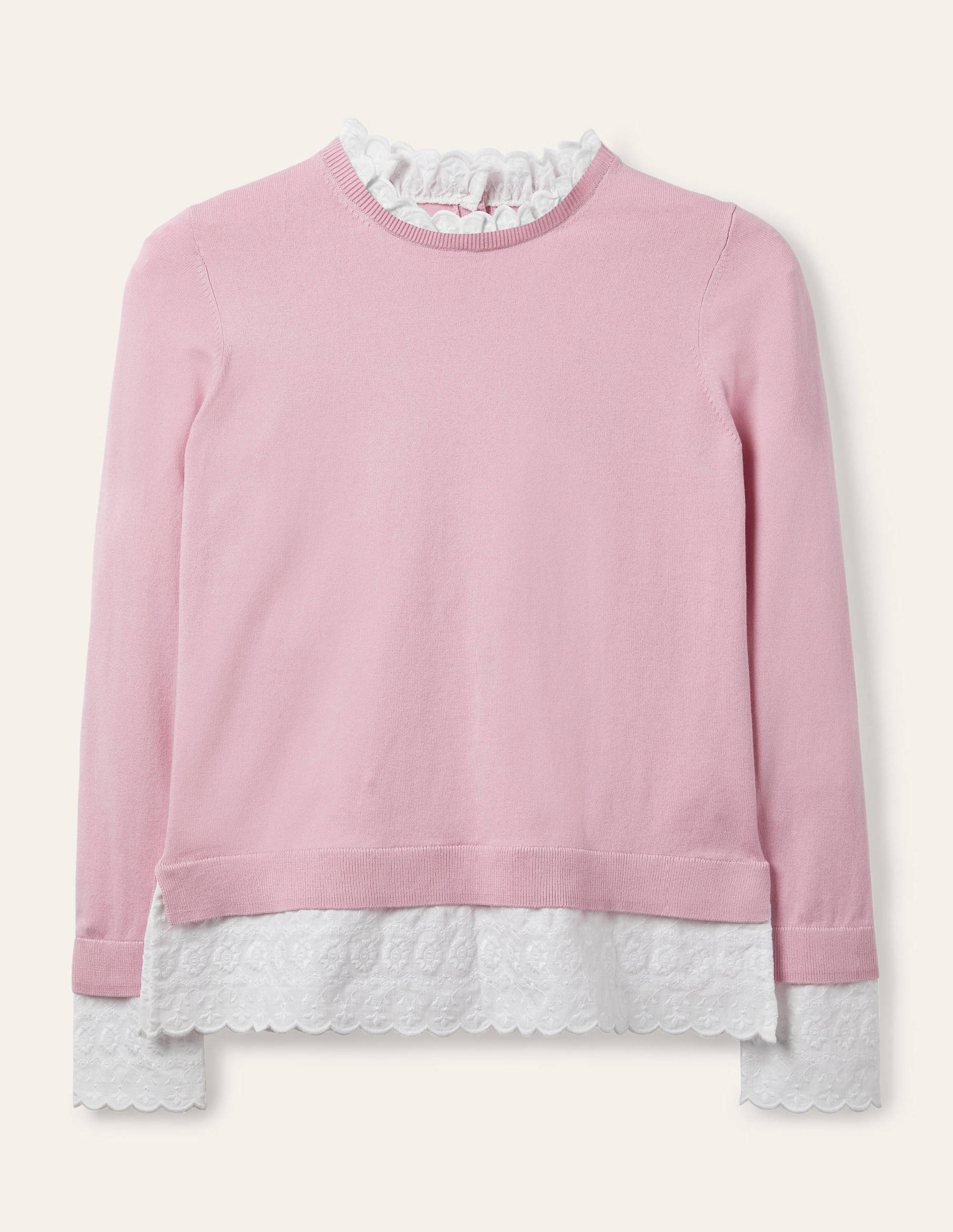 Lauderdale Frill Sweater-Soft Peony - Image 6