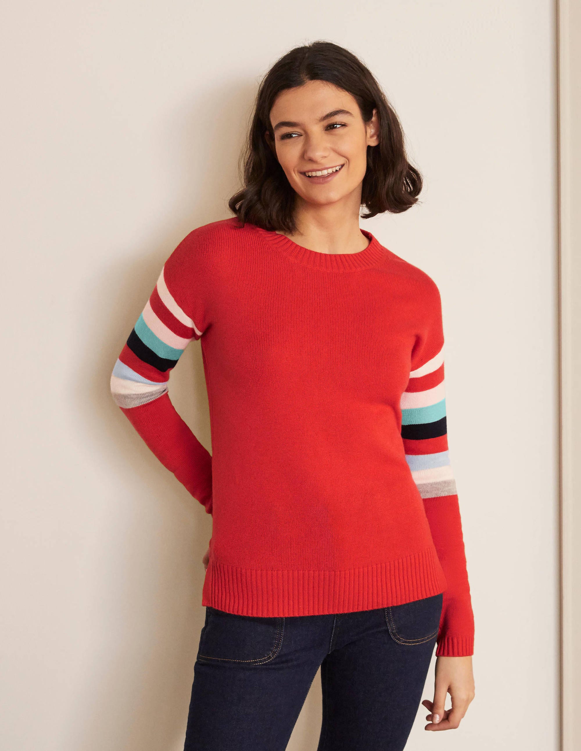 Lennox Relaxed Sweater-Cherry Red - Image 1