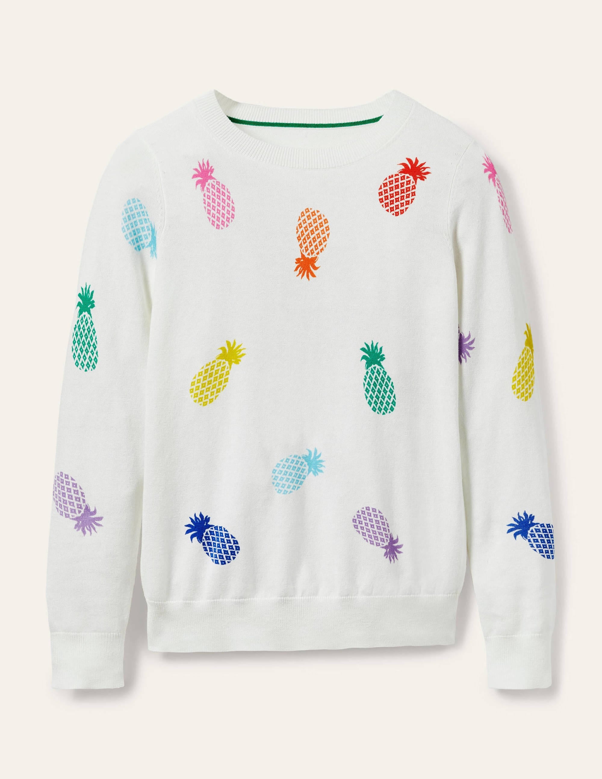 Banbury Cotton Sweater-Ivory Pineapples - Image 6