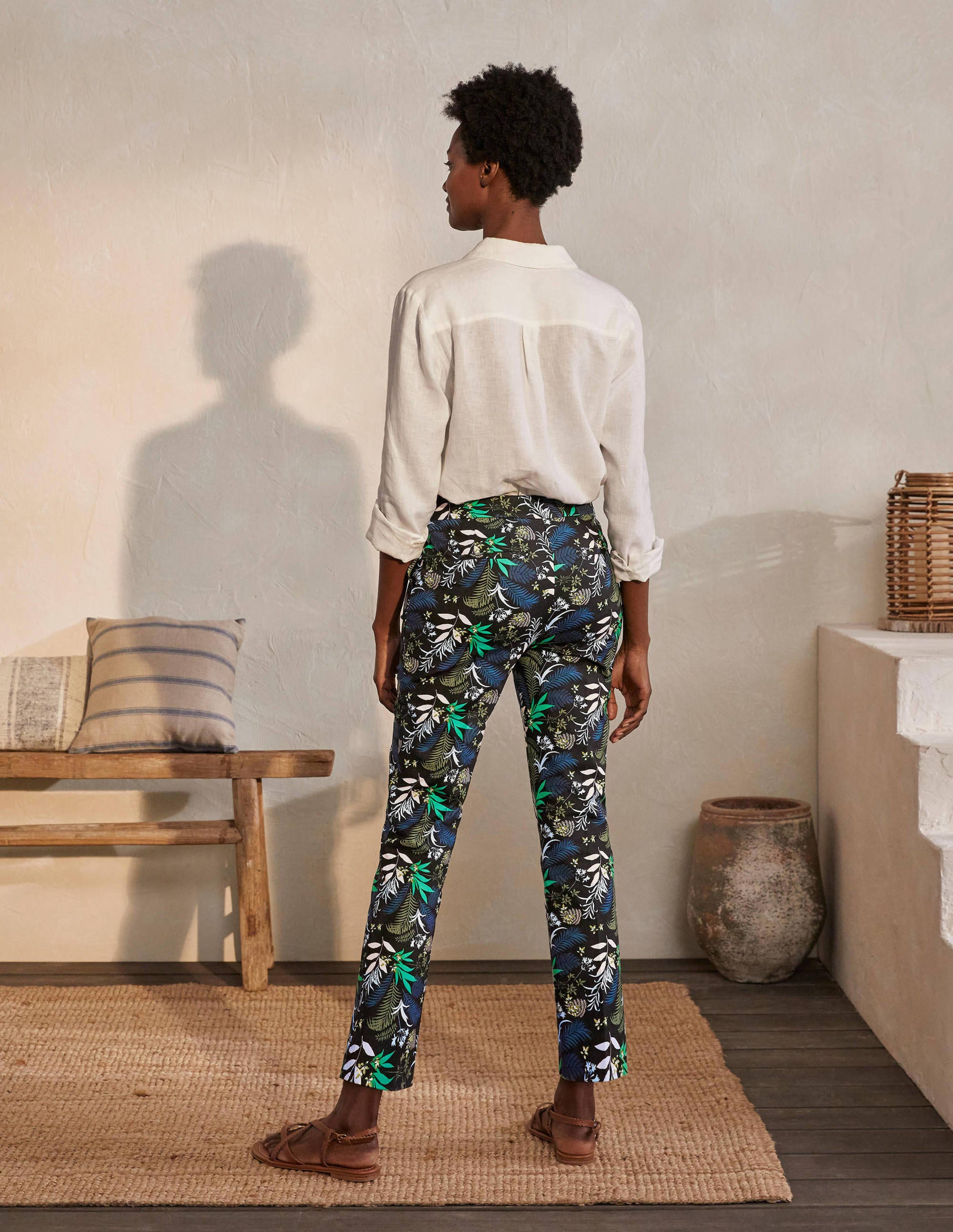 Richmond 7/8 Pants-Black, Safari Fern - Image 2