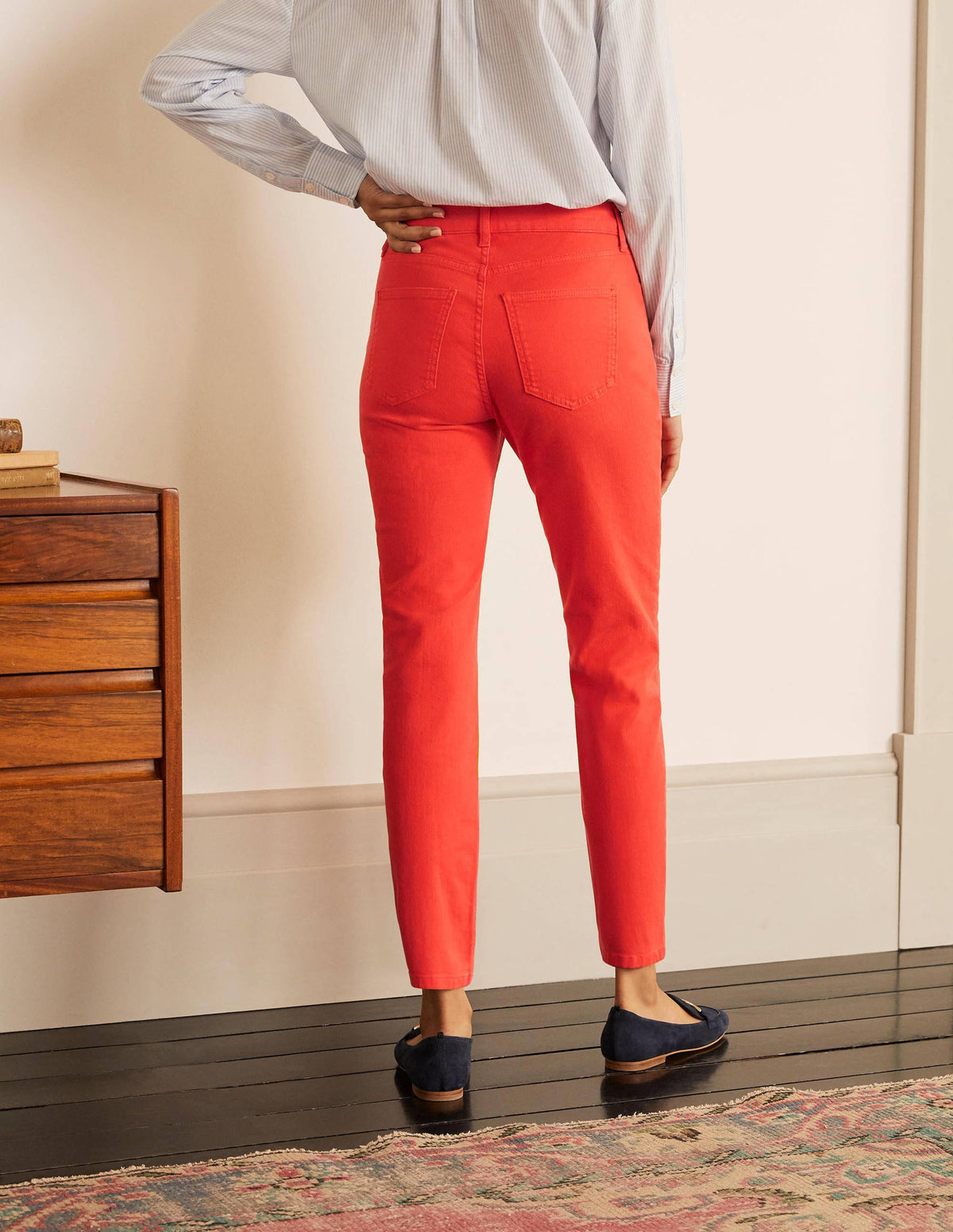 Slim Straight Ankle Skimmers-Cherry Red-2