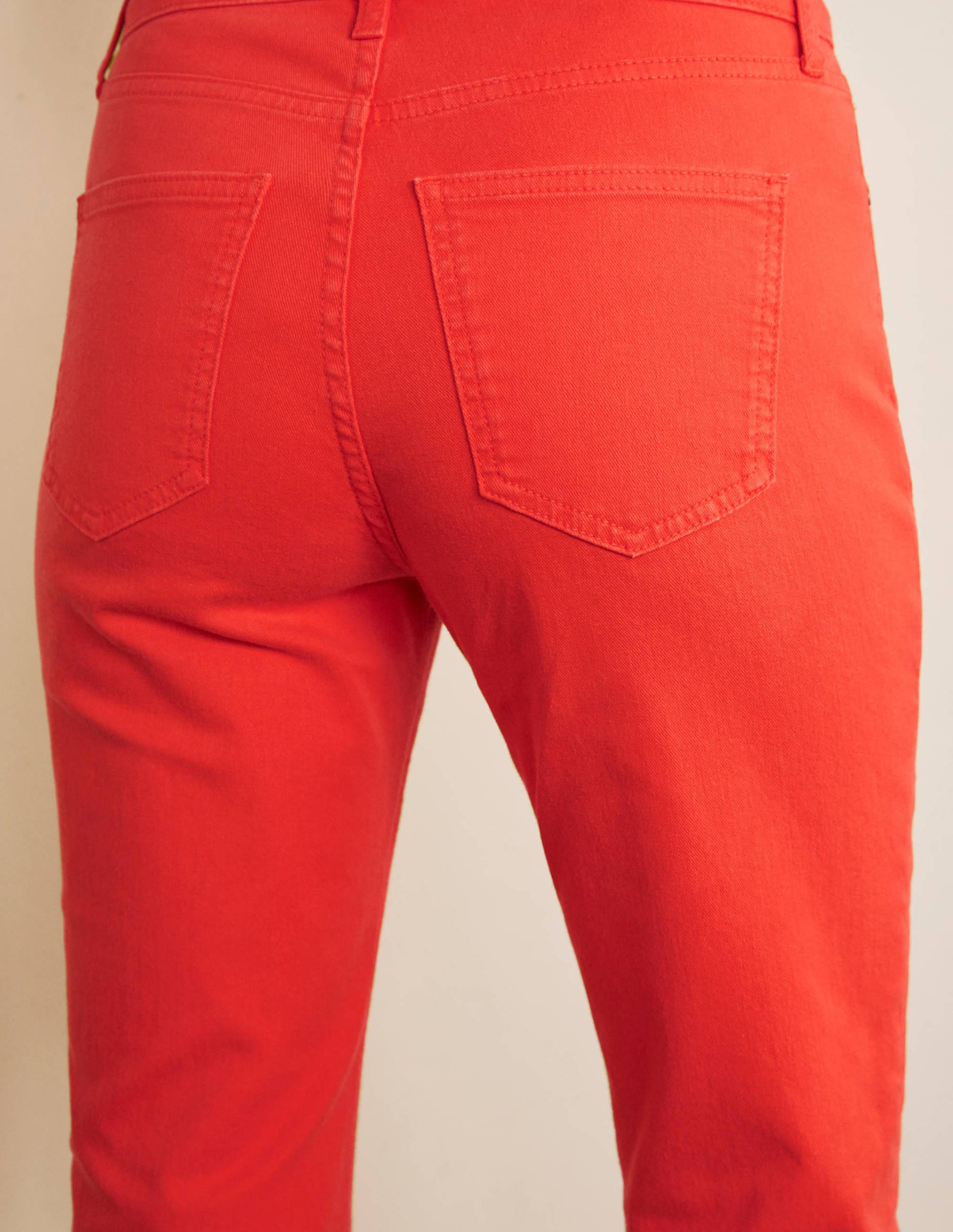 Slim Straight Ankle Skimmers-Cherry Red - Image 4
