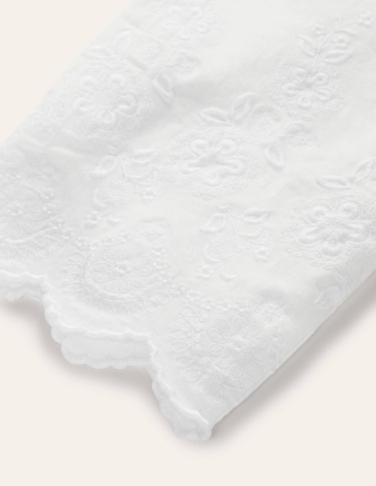 Slim Straight Ankle Skimmers-White Embroidered-7