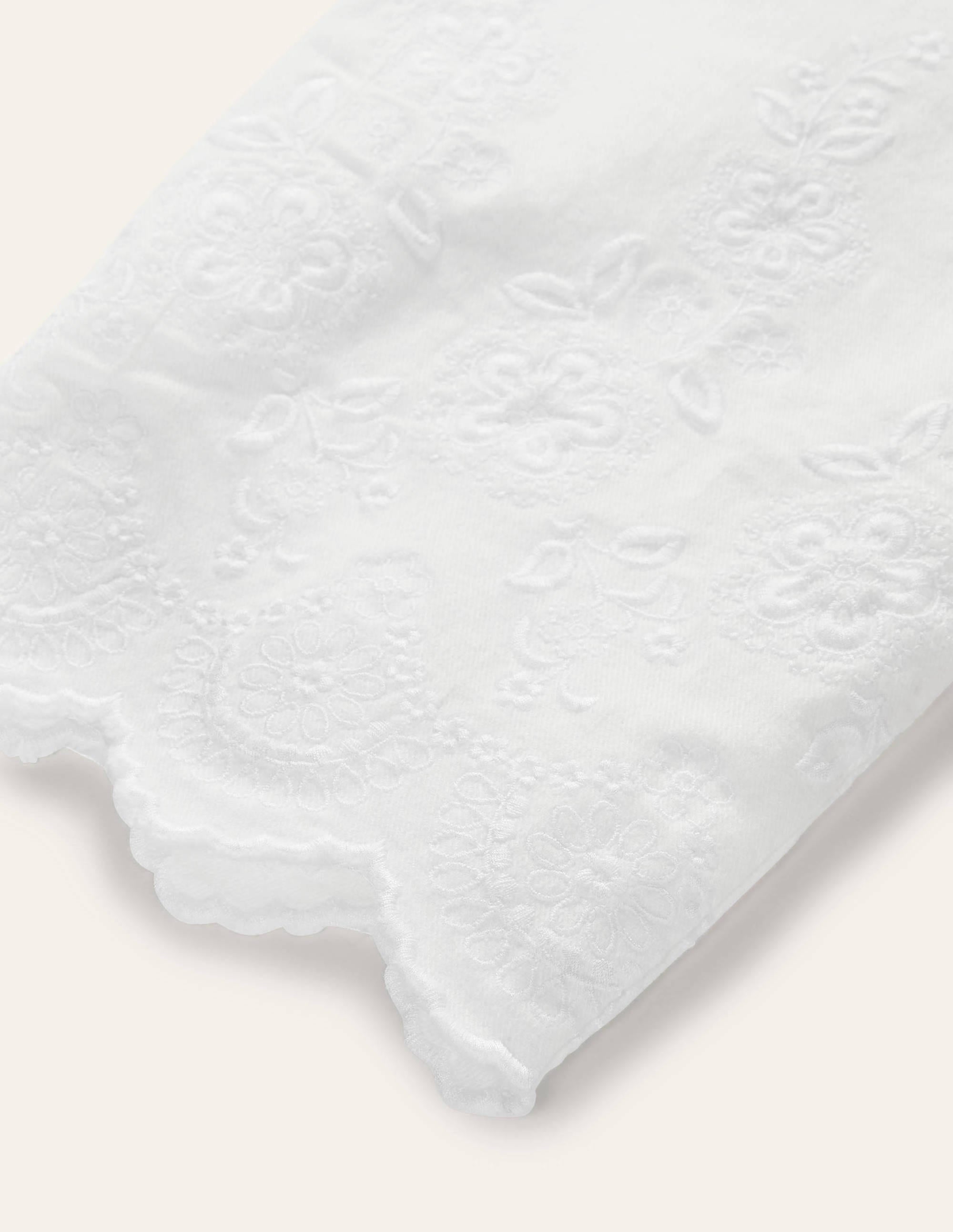 Slim Straight Ankle Skimmers-White Embroidered - Image 7