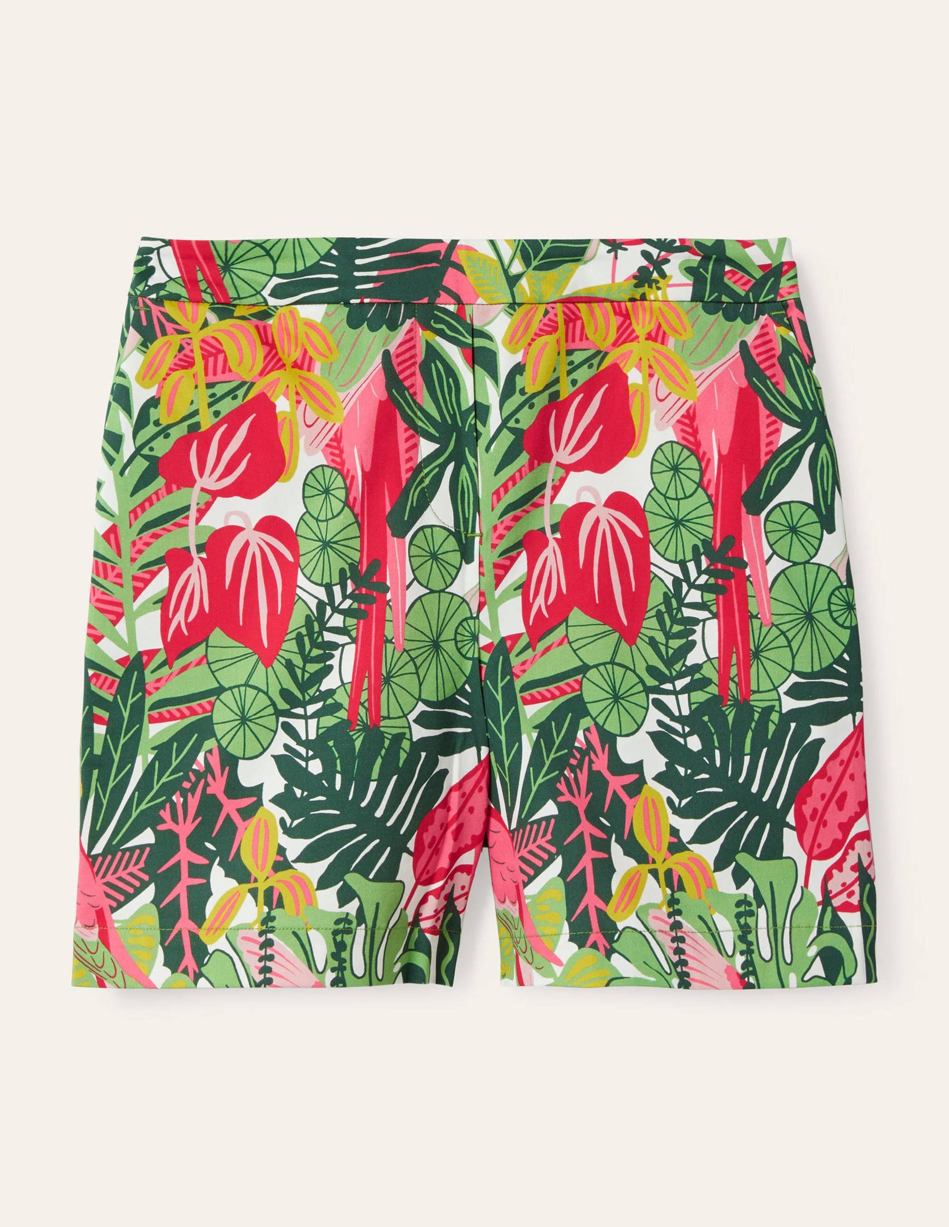 Pull On Shorts-Palm Leaf, Paradise Jungle-7
