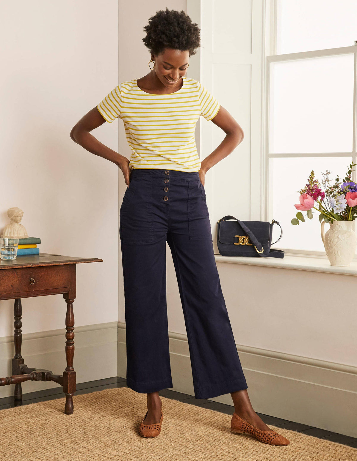 Beaufort Button Fly Pants-Navy - Image 4
