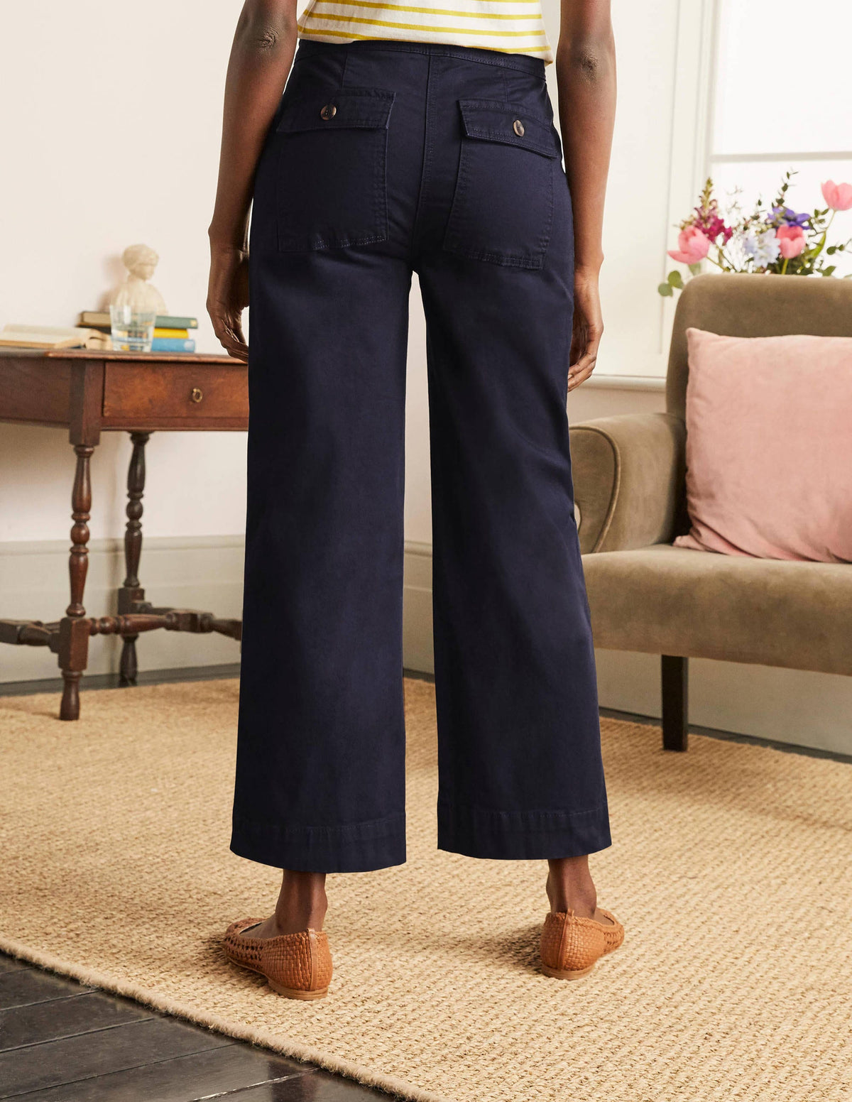 Beaufort Button Fly Pants-Navy - Image 2