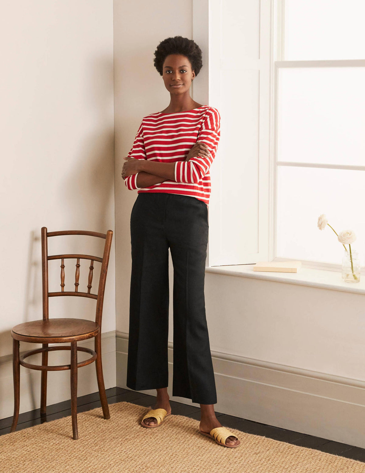 Cornwall Linen Pants-Black-5
