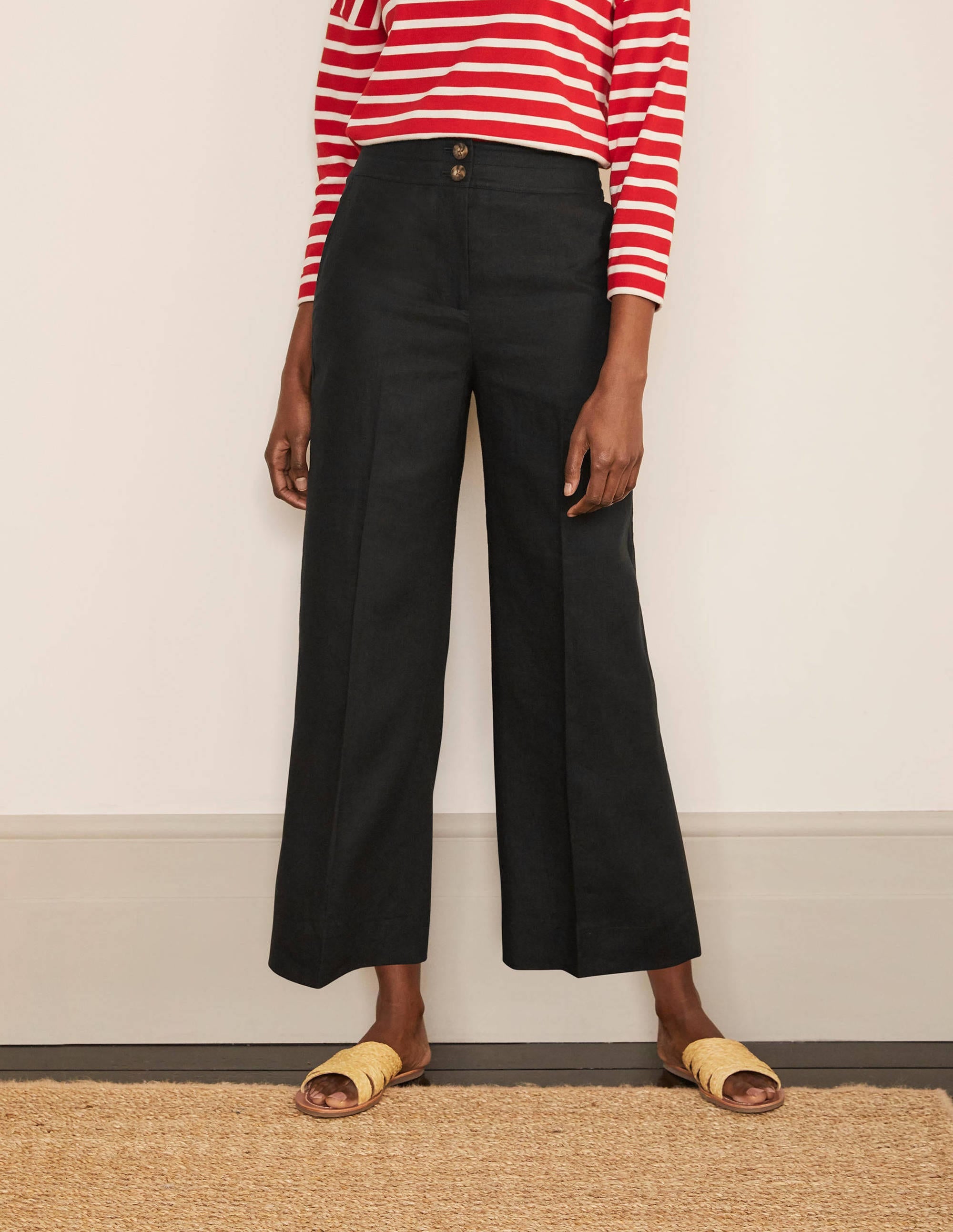Cornwall Linen Pants-Black - Image 1