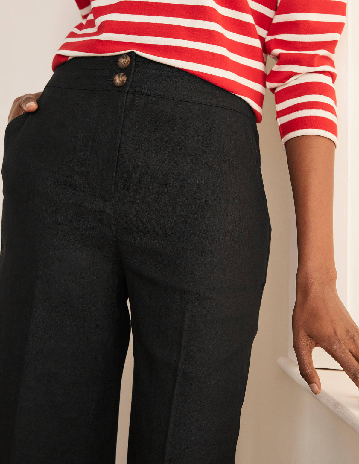Cornwall Linen Pants-Black - Image 3