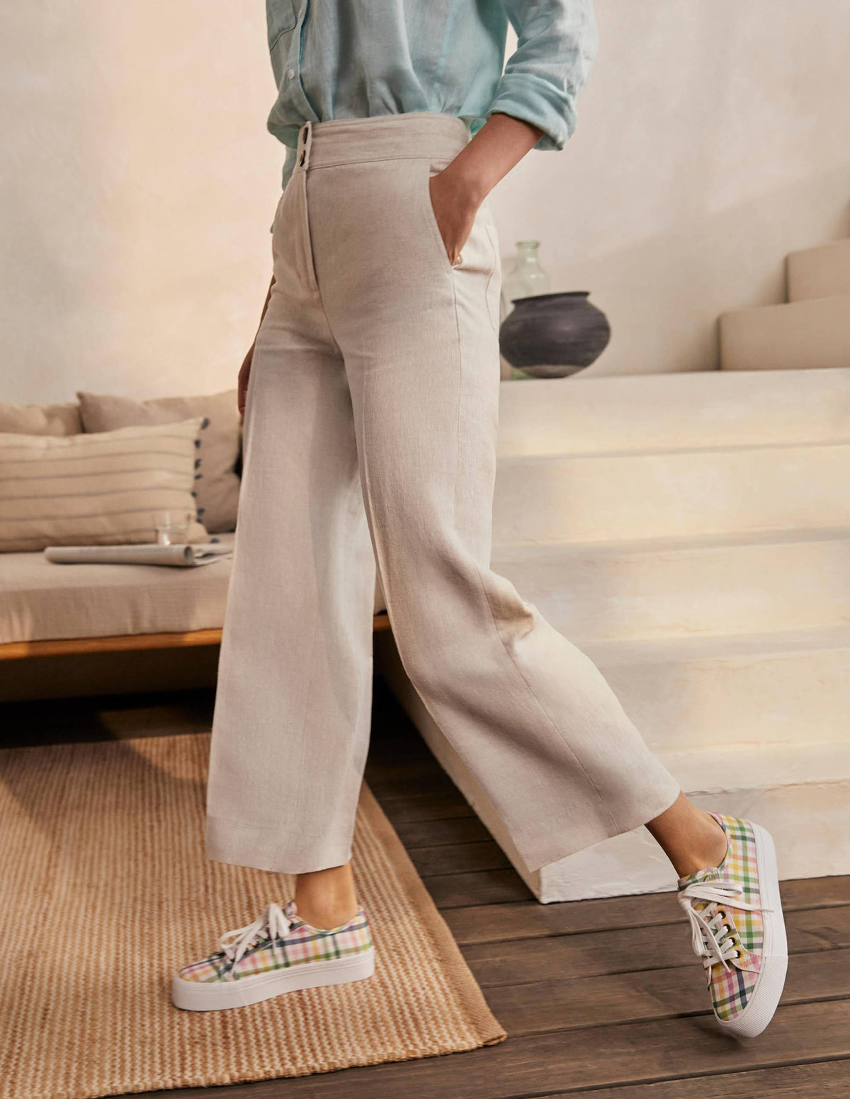 Cornwall Linen Pants-Natural-1
