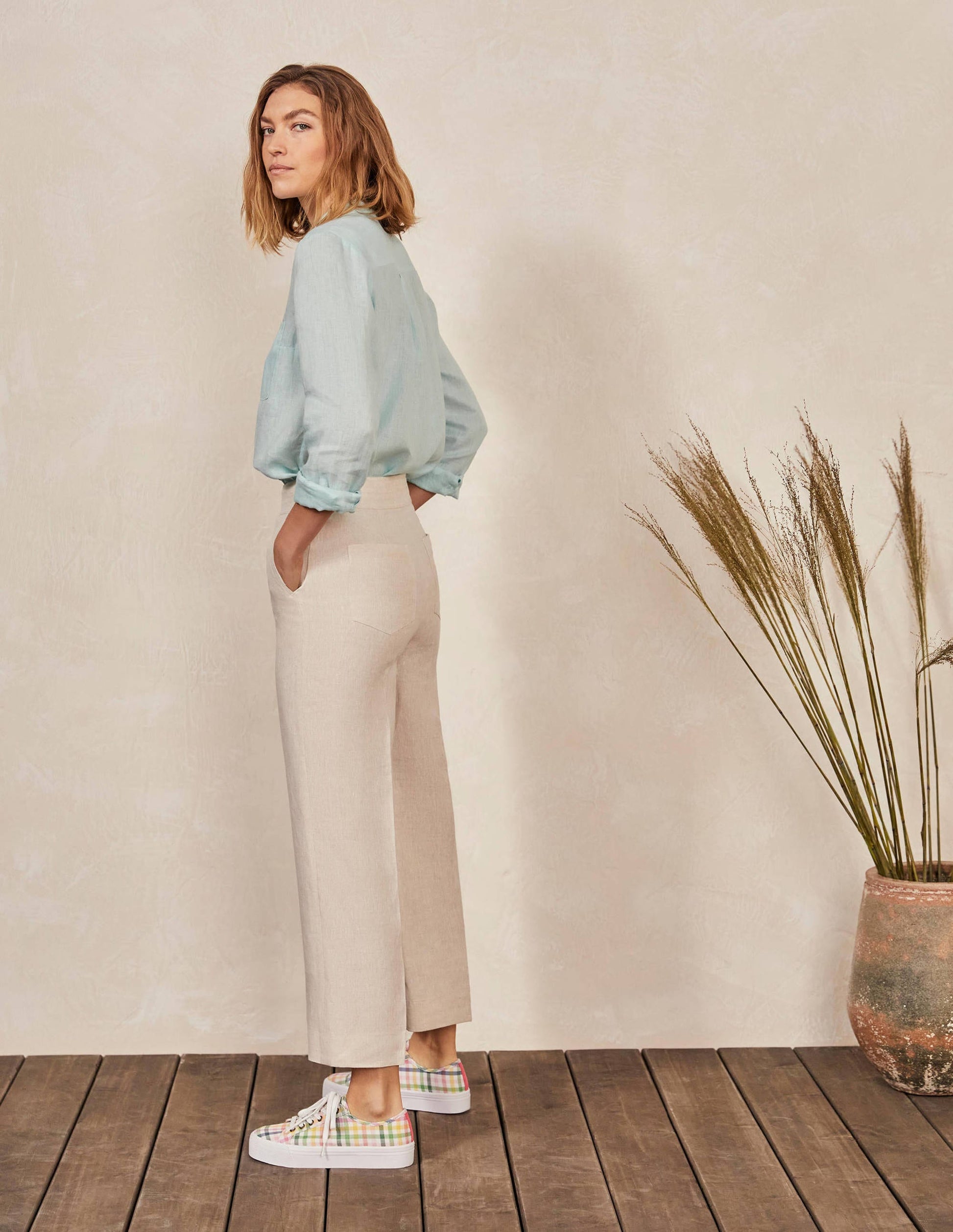 Cornwall Linen Pants-Natural-2