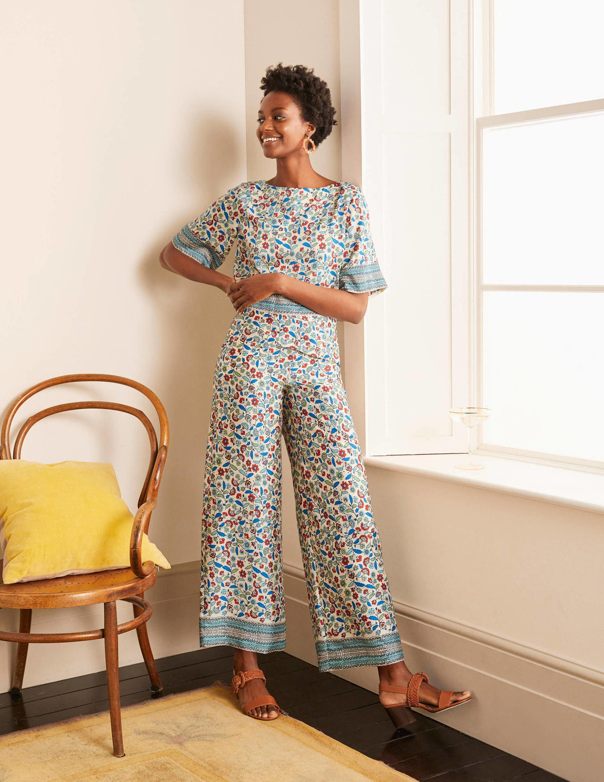 Elizabeth Pants-Ivory, Trailing Posy - Image 1