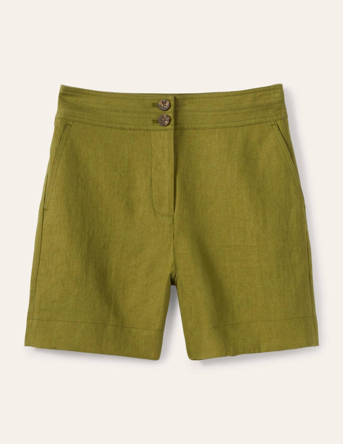 Cornwall Linen Shorts-Pea - Image 6