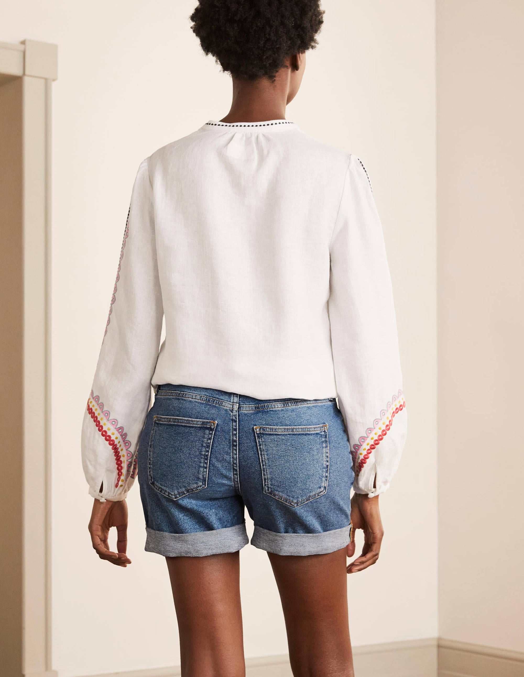 Devon Shorts-Mid Vintage Denim - Image 2