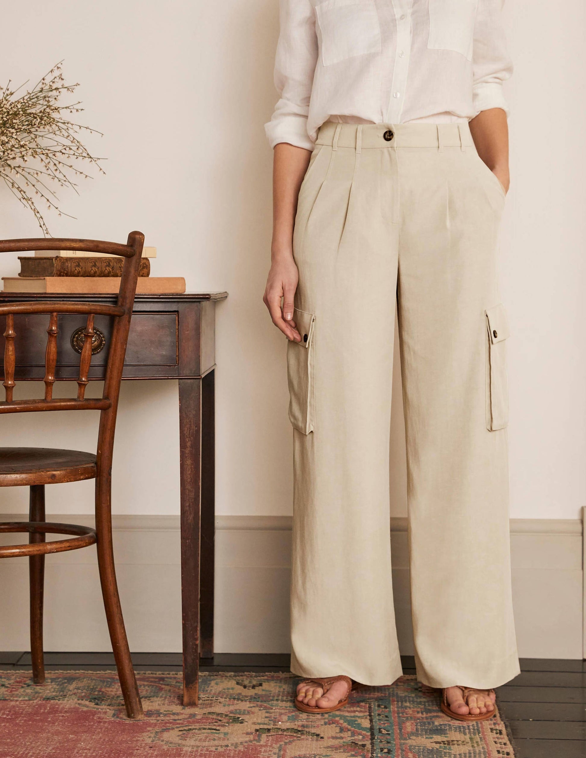 Ailesbury Cargo Pants-Sand-1