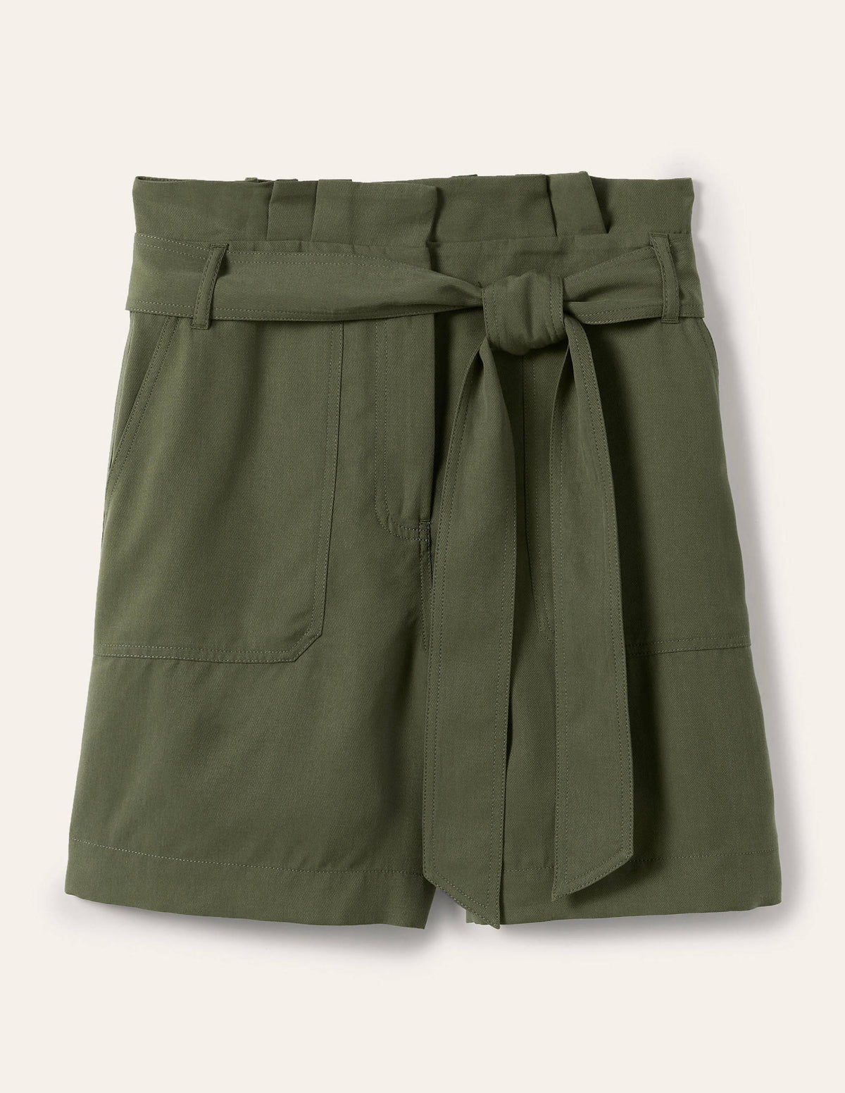 Elgin Paperbag Shorts-Khaki - Image 6