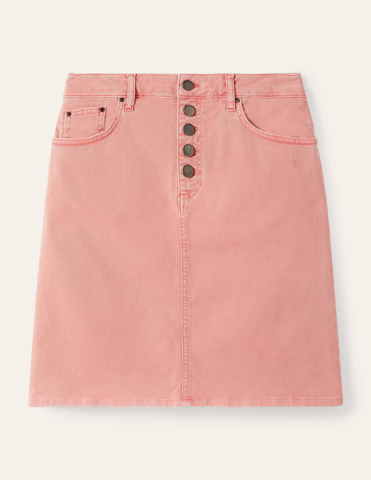 Amelie Girlfriend Skirt-Pale Pink Wash - Image 5
