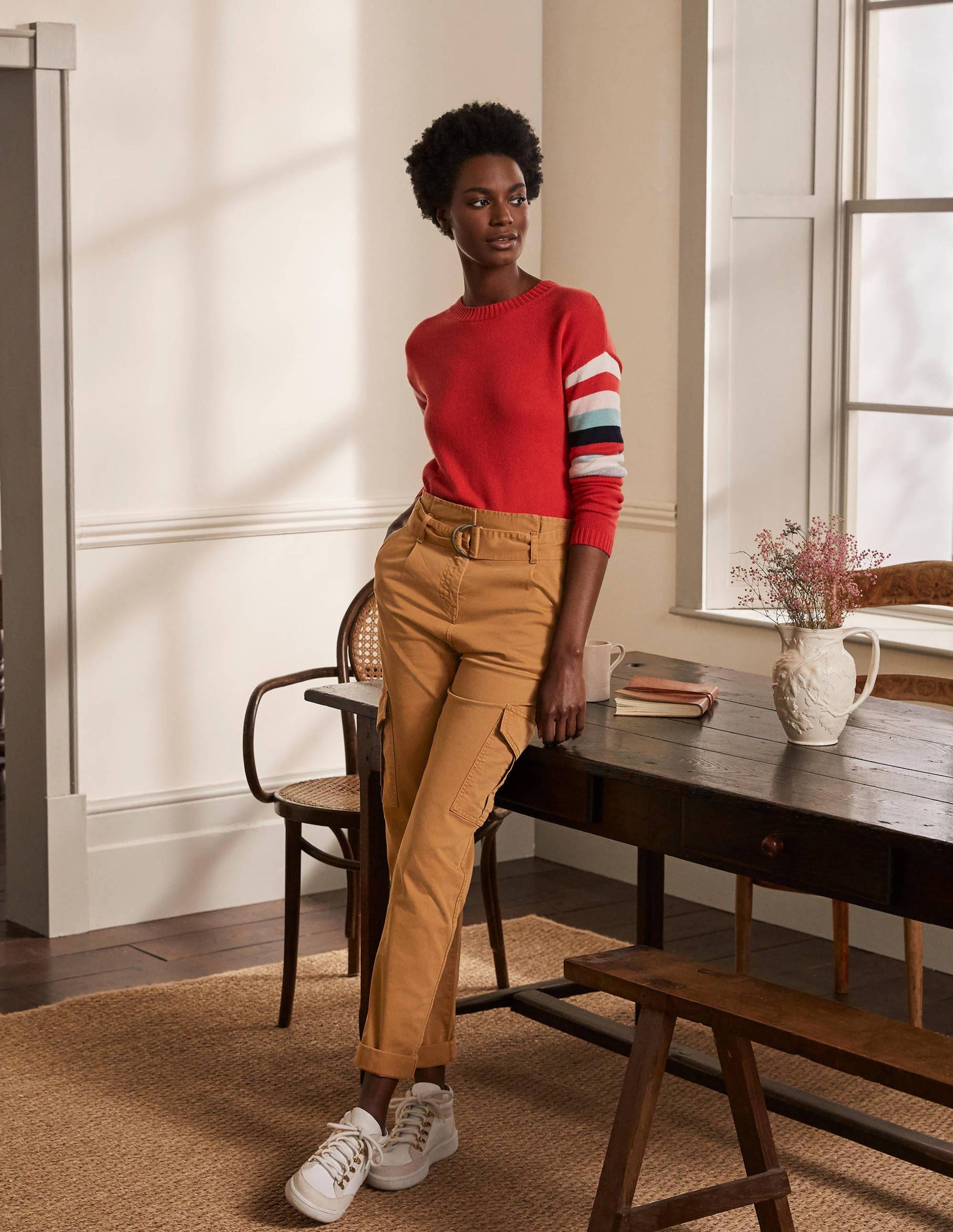 Utility Cargo Pants-Camel-5