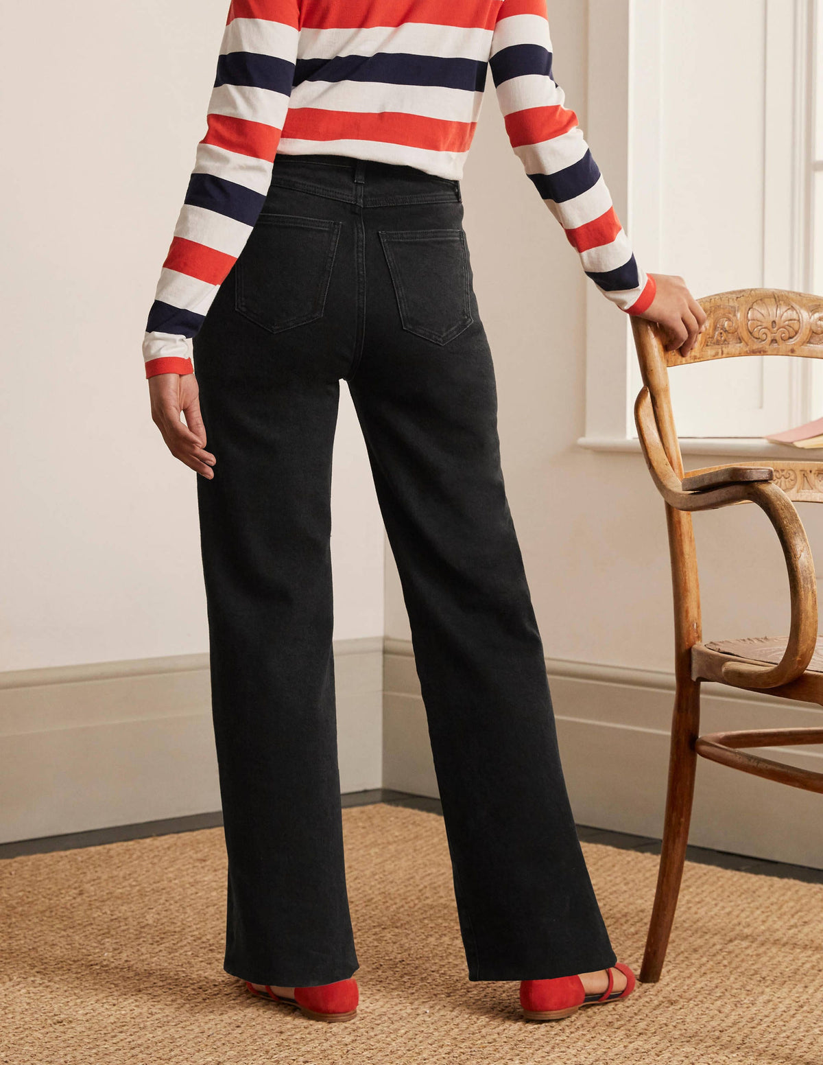 Relaxed Wide Leg Jean-Black-2