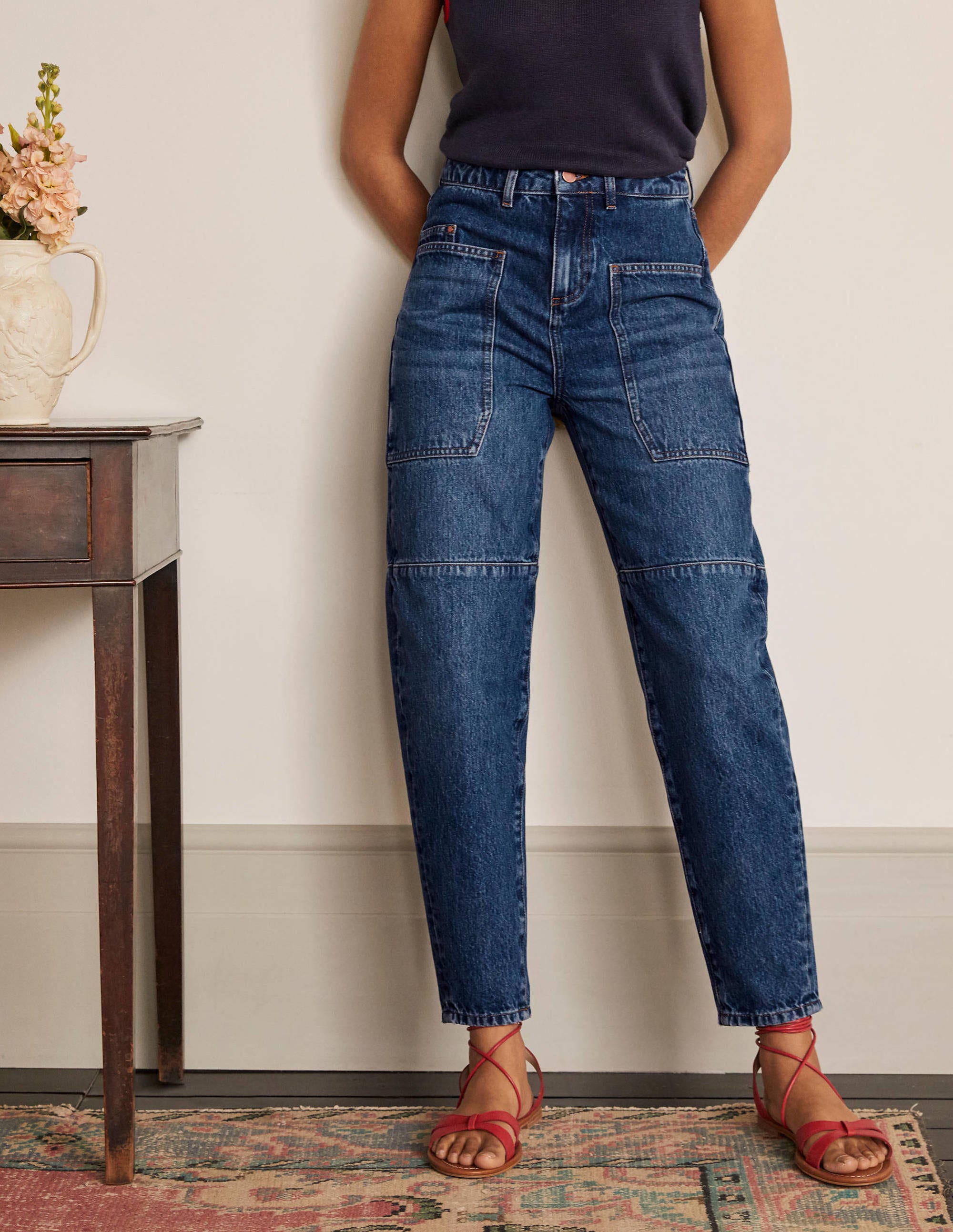 Big Pocket Balloon Jeans-Mid Vintage - Image 1