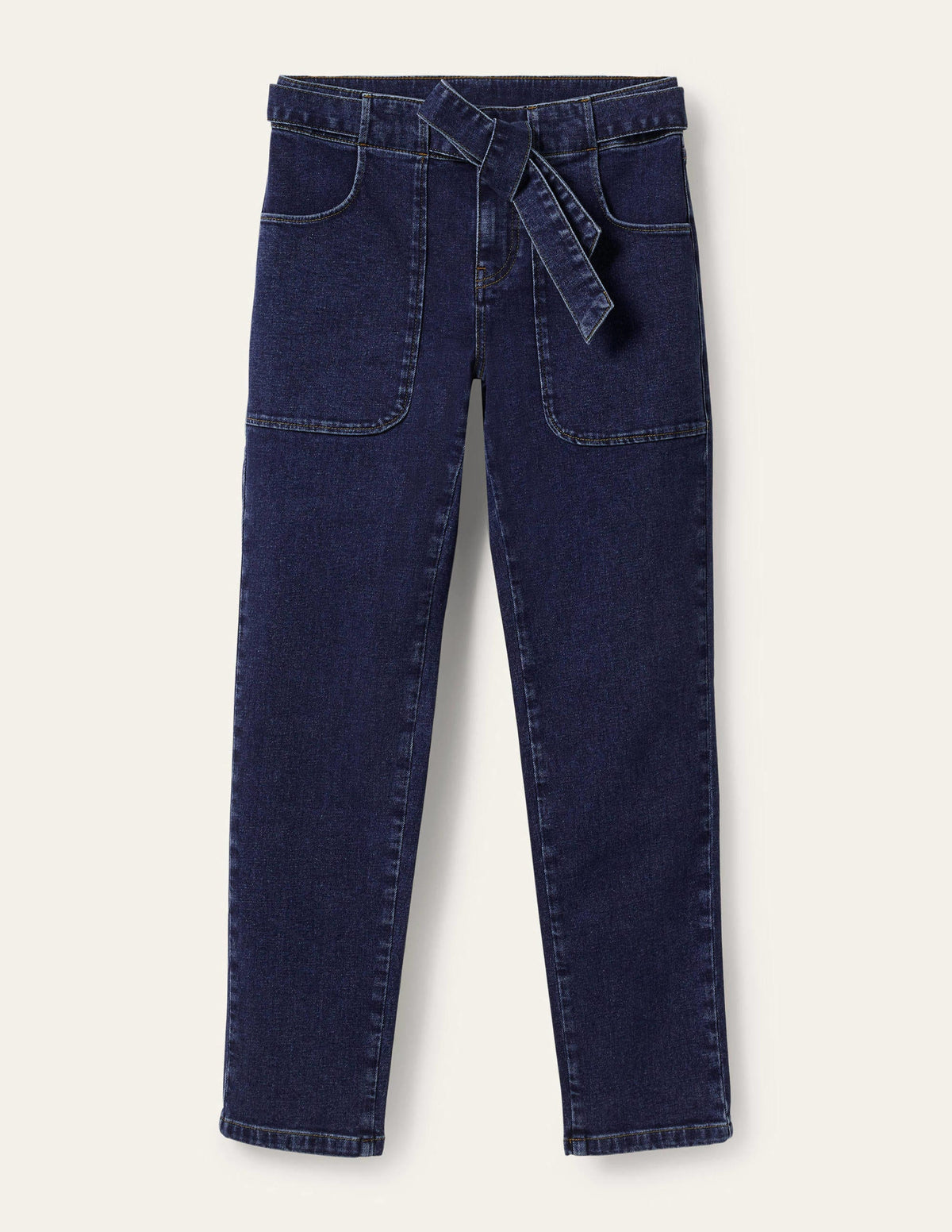 Patch Pocket Girlfriend Jeans-Mid Vintage-7