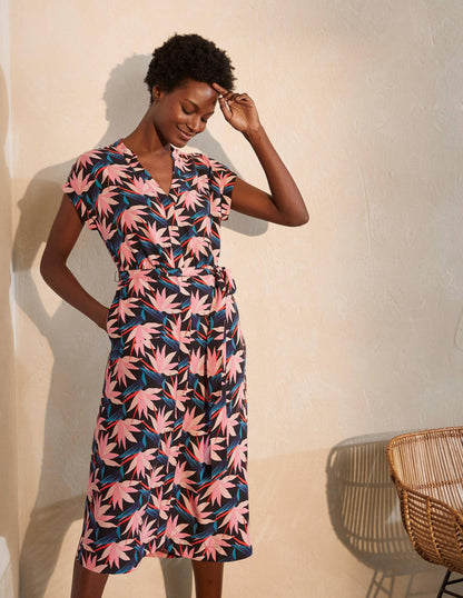 Nicola Midi Shirt Dress-Black, Bird of Paradise-5