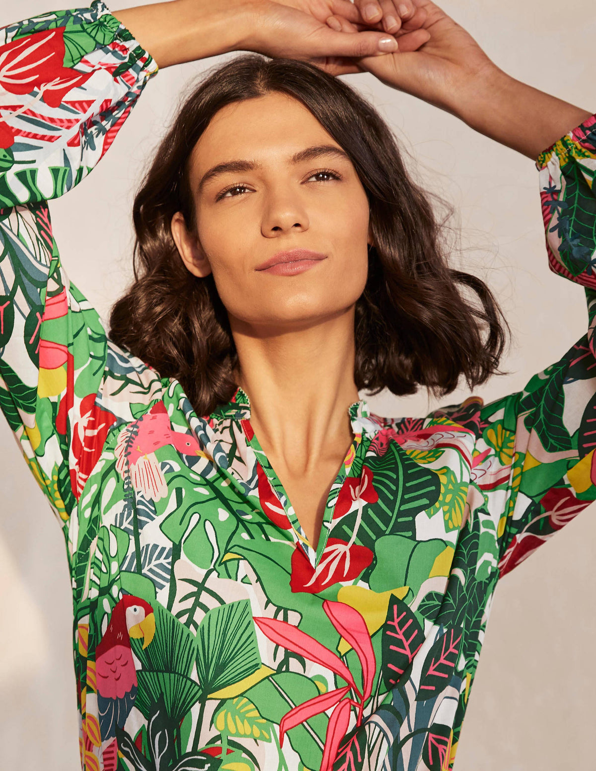 Heather Top-Palm Leaf, Paradise Jungle-3