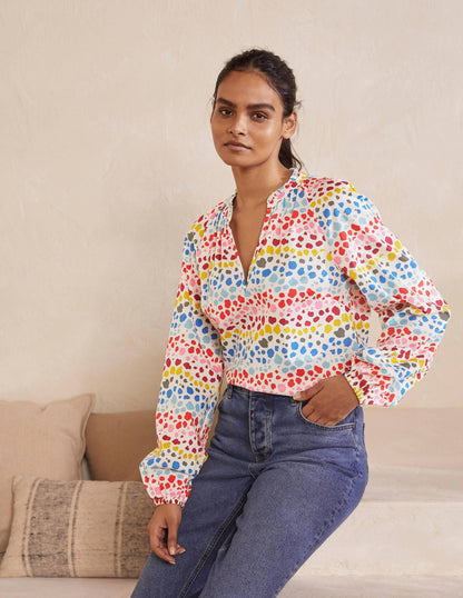 Heather Top-Ivory, Multi Rainbow Leopard-4