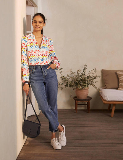 Heather Top-Ivory, Multi Rainbow Leopard-1