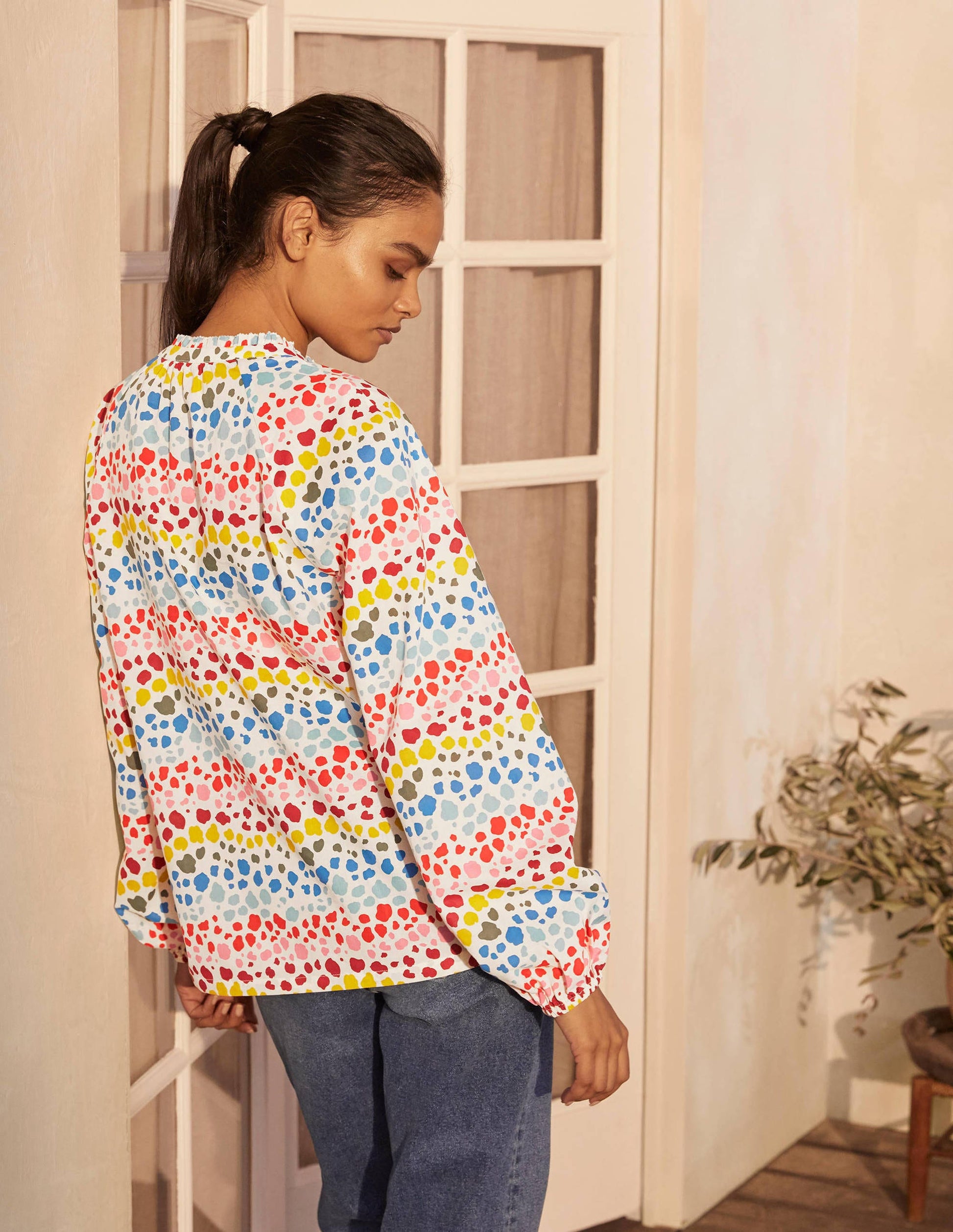 Heather Top-Ivory, Multi Rainbow Leopard-2