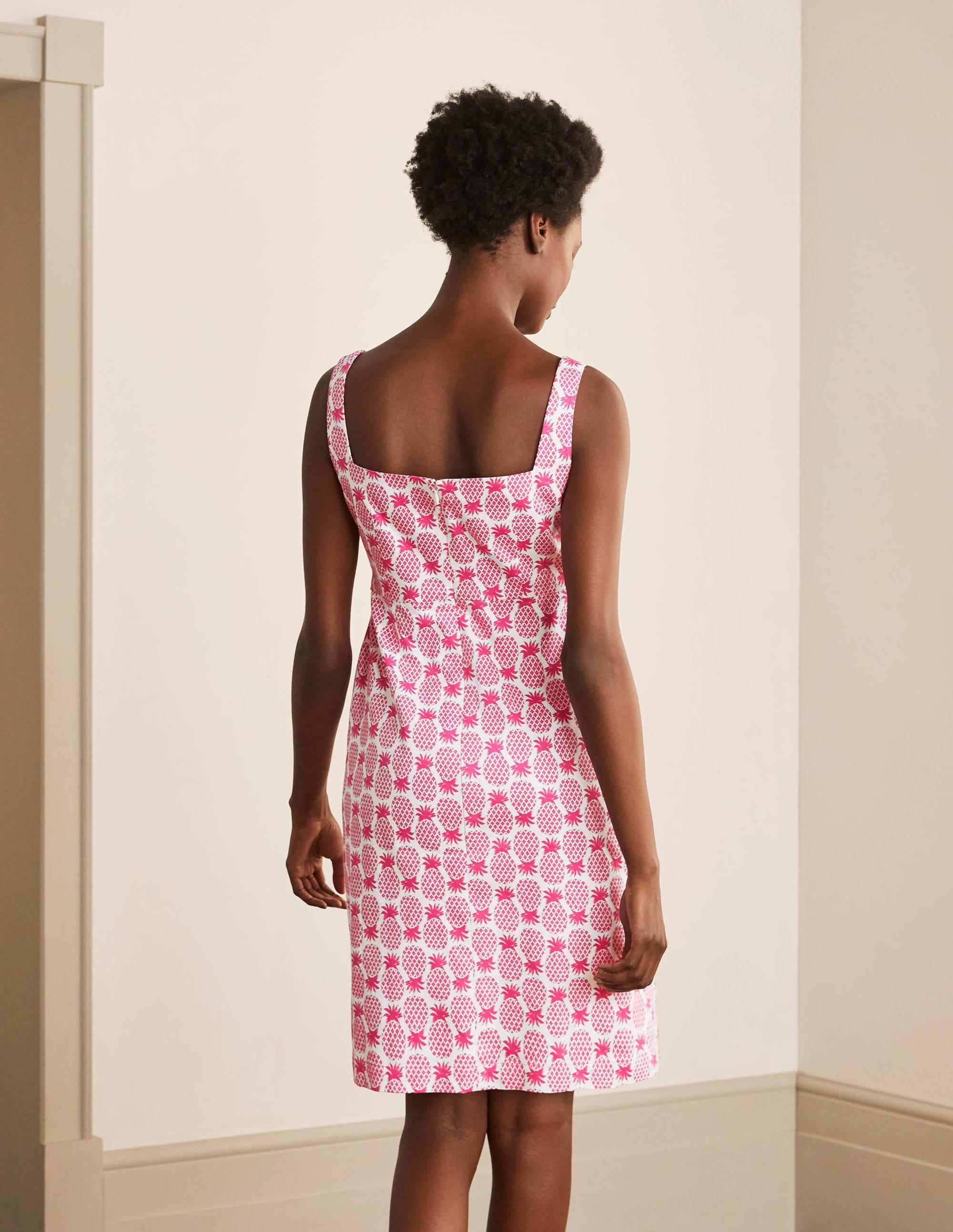 Yolande Shift Dress-Party Pink, Pineapple Geo - Image 2
