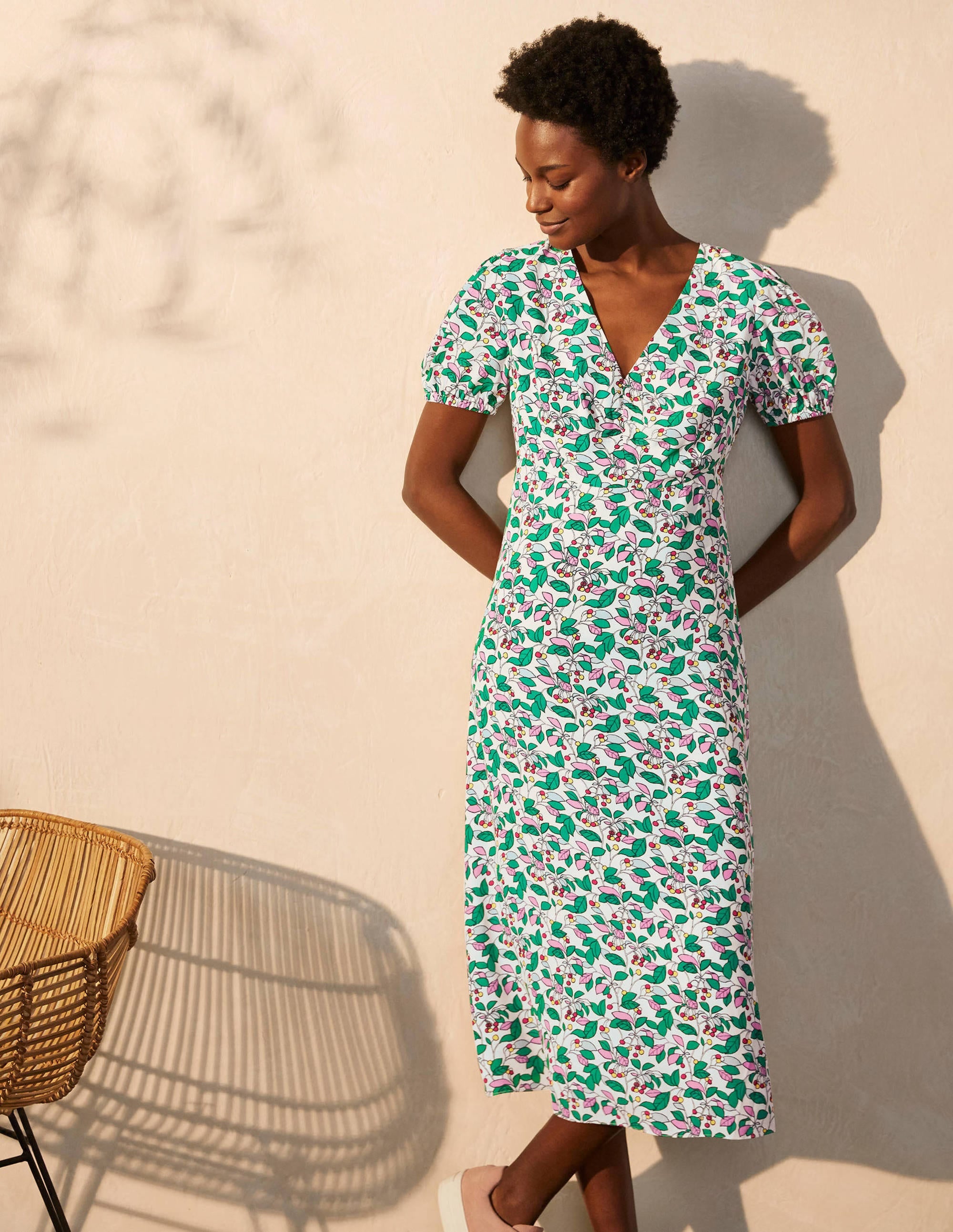 Tessa Midi Dress-Ivory, Orchard - Image 1