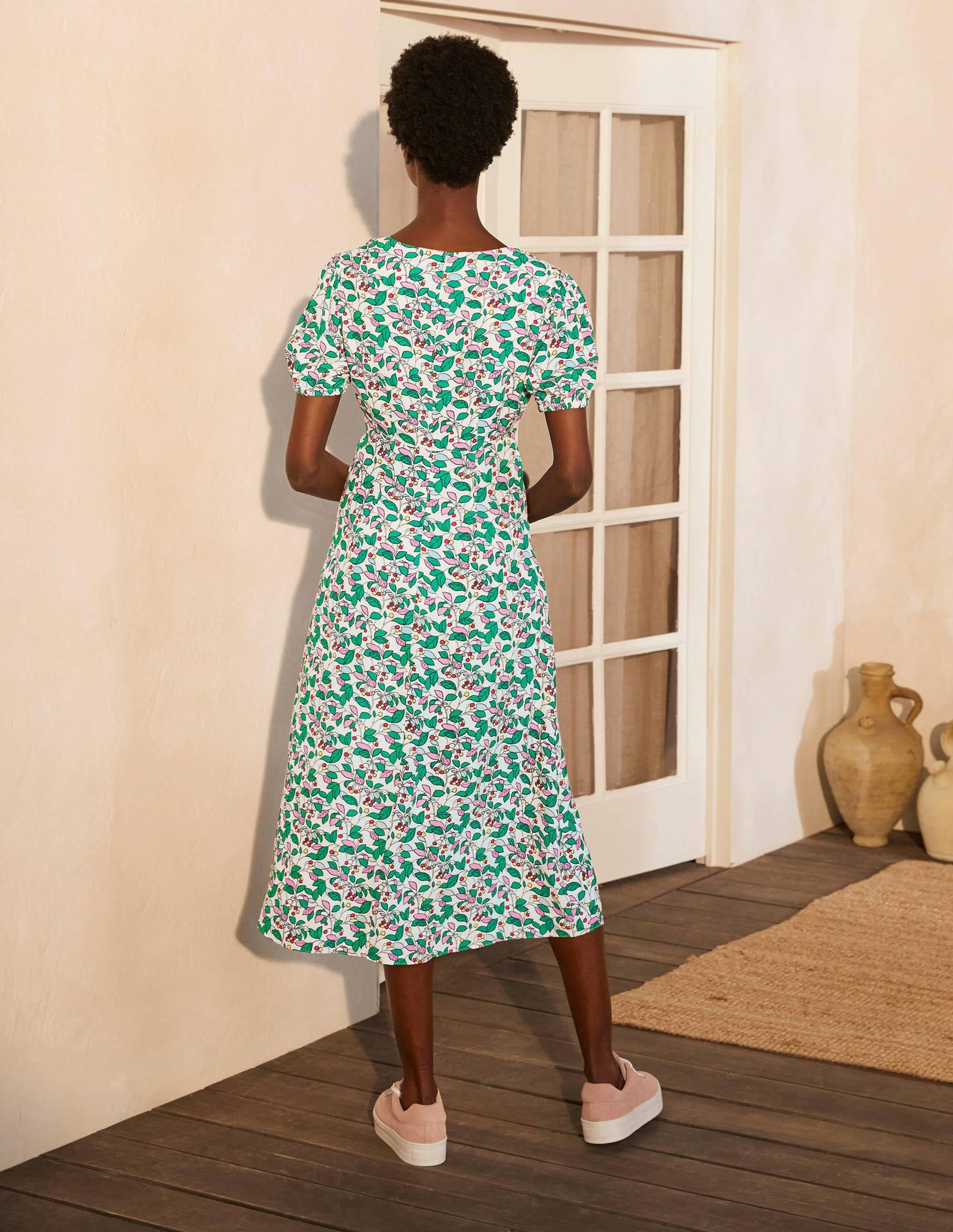 Tessa Midi Dress-Ivory, Orchard - Image 2