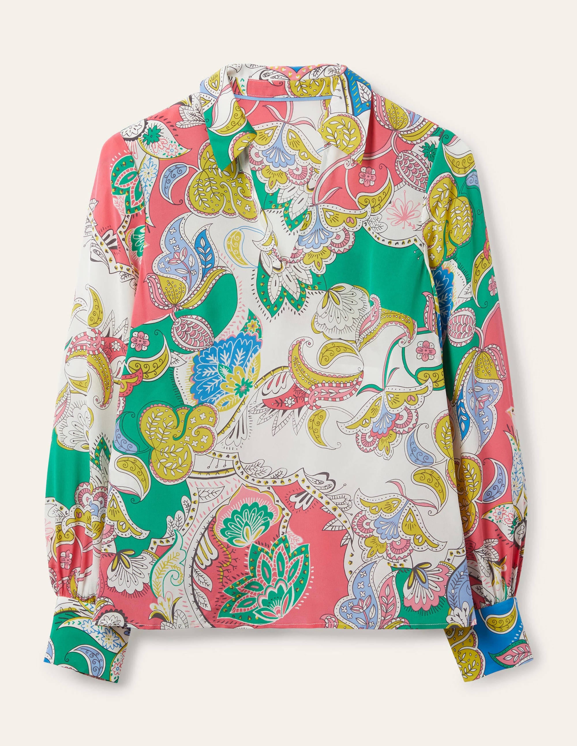 Lilian Silk Blouse-Azalea, Enchanted Amour - Image 6
