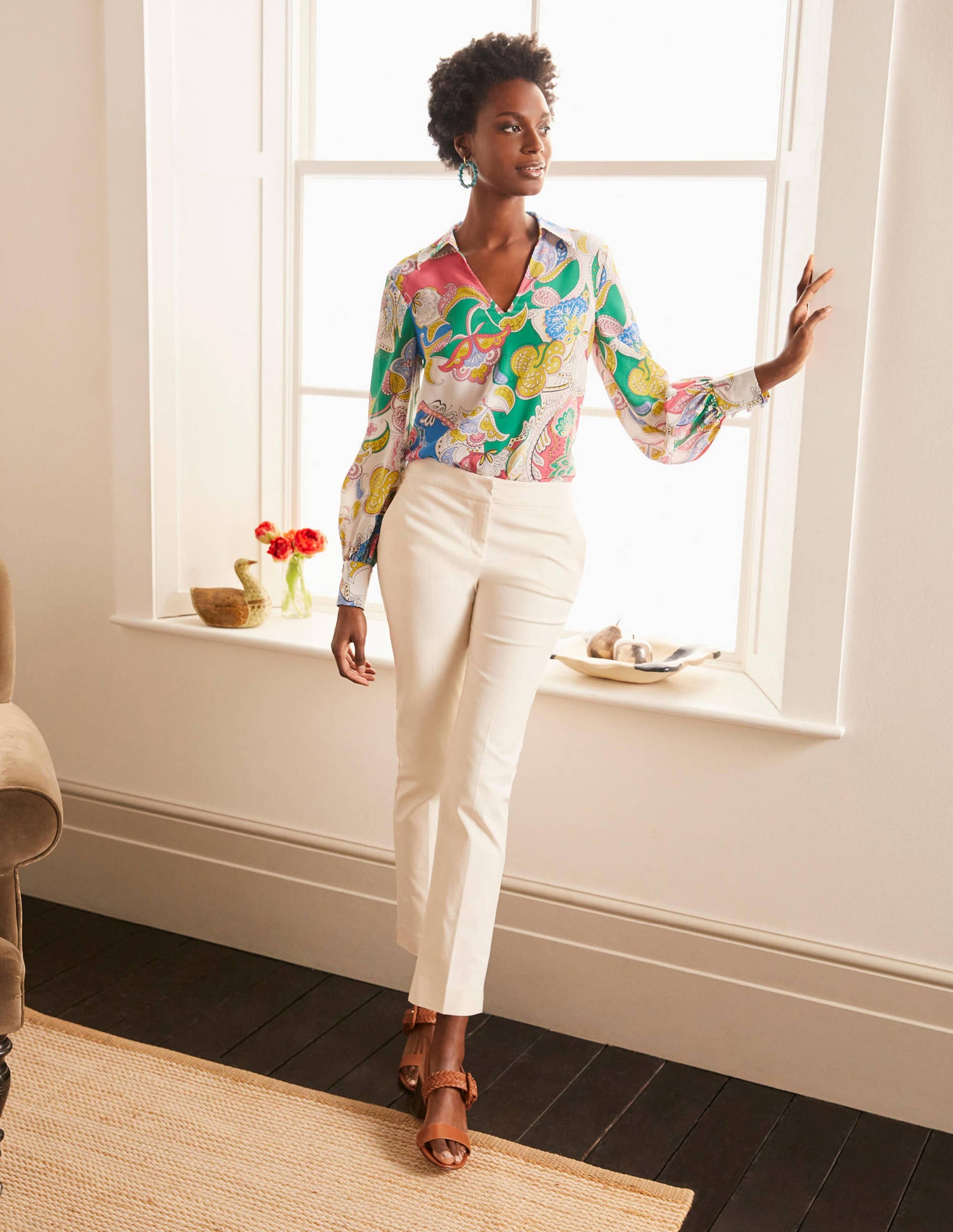 Lilian Silk Blouse-Azalea, Enchanted Amour-1