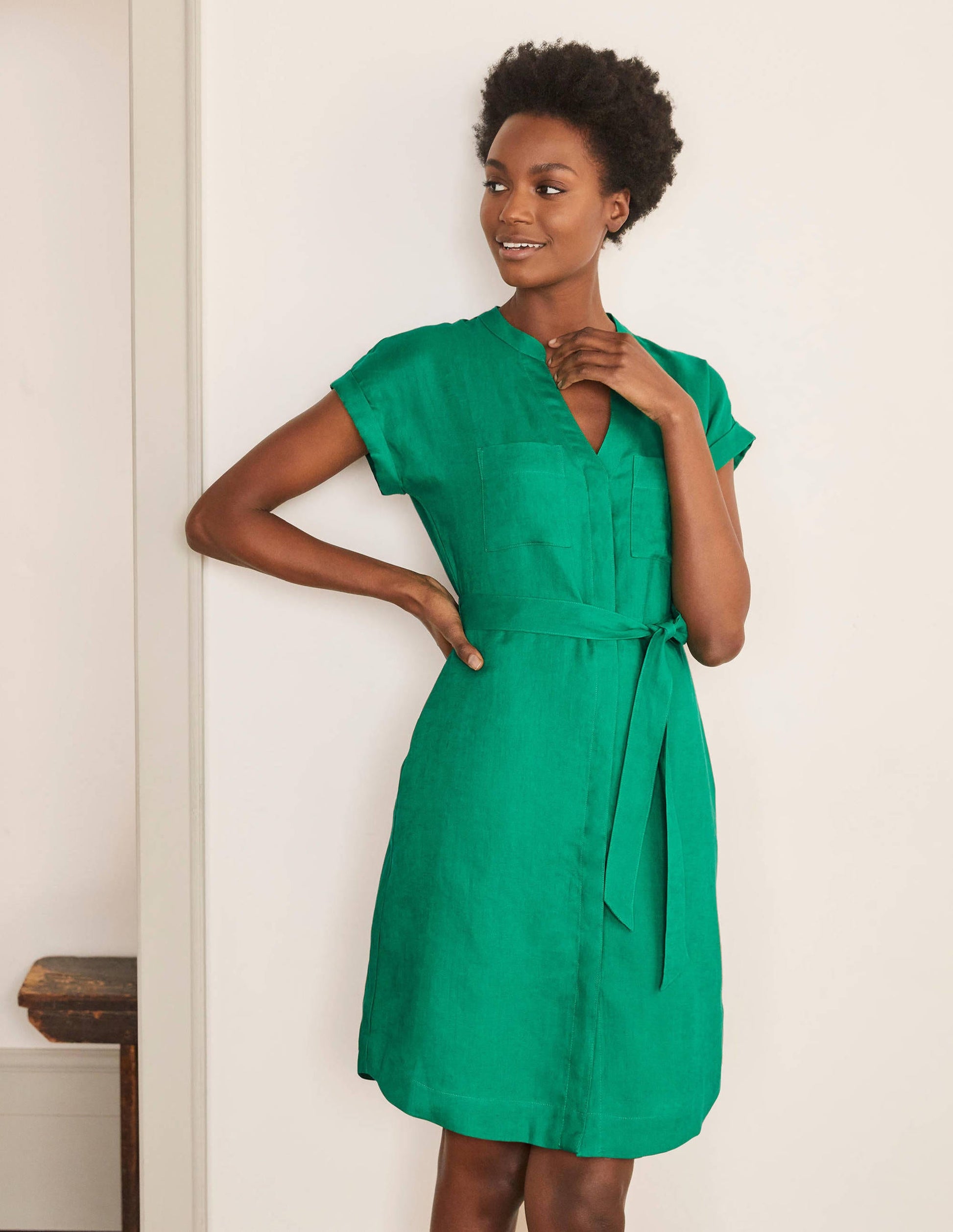 Evie Linen Shirt Dress-Sapling-1