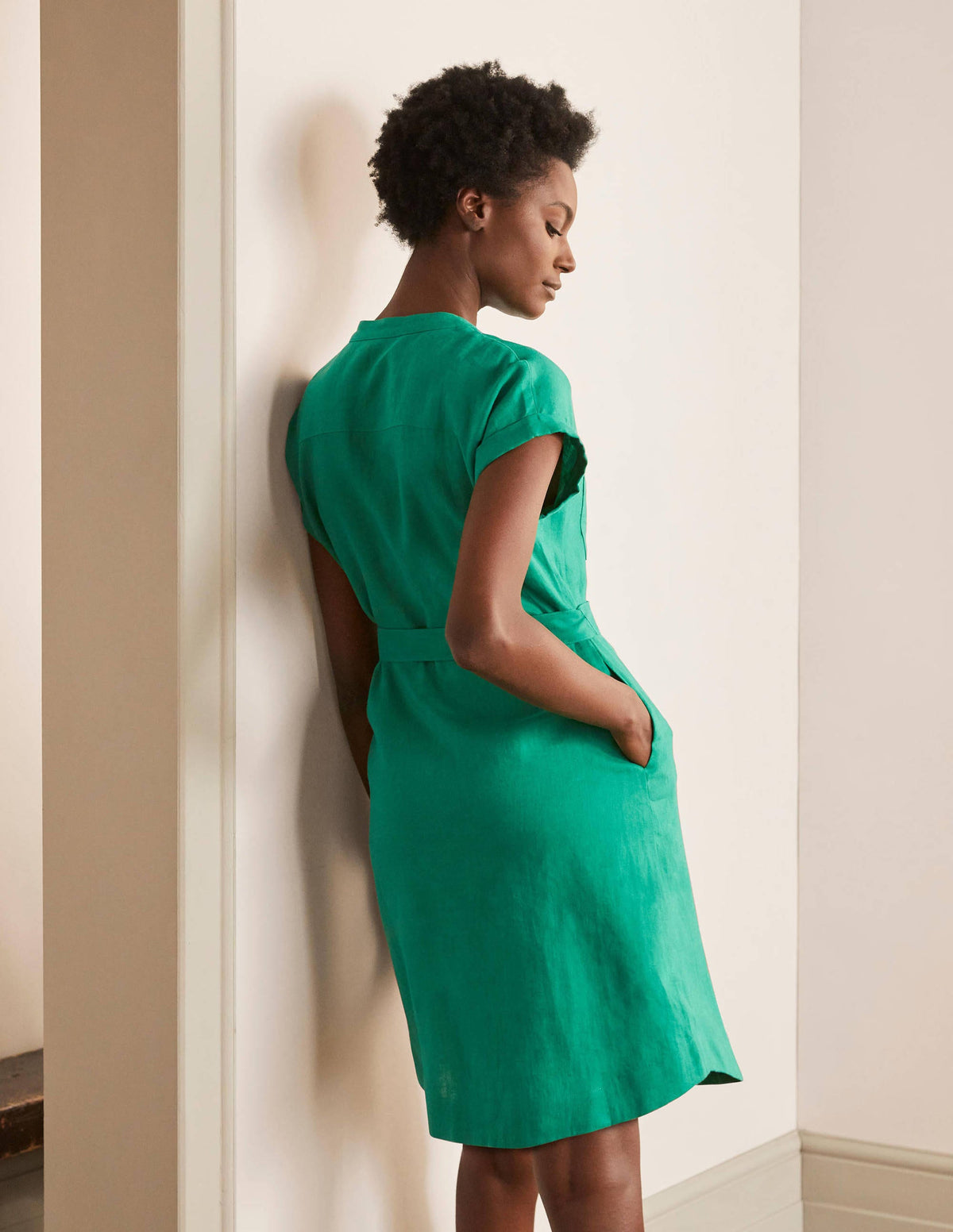 Evie Linen Shirt Dress-Sapling-2