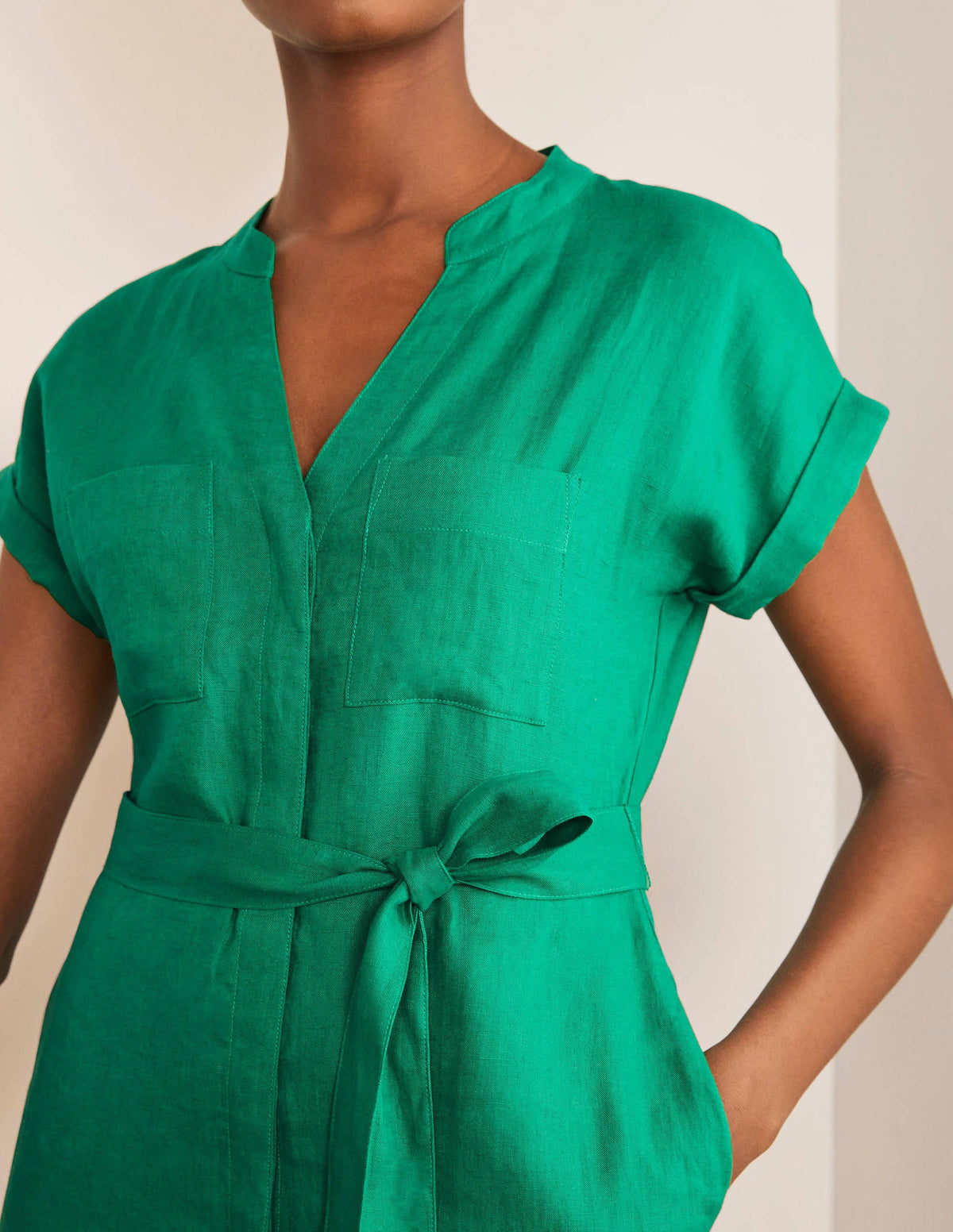 Evie Linen Shirt Dress-Sapling-3