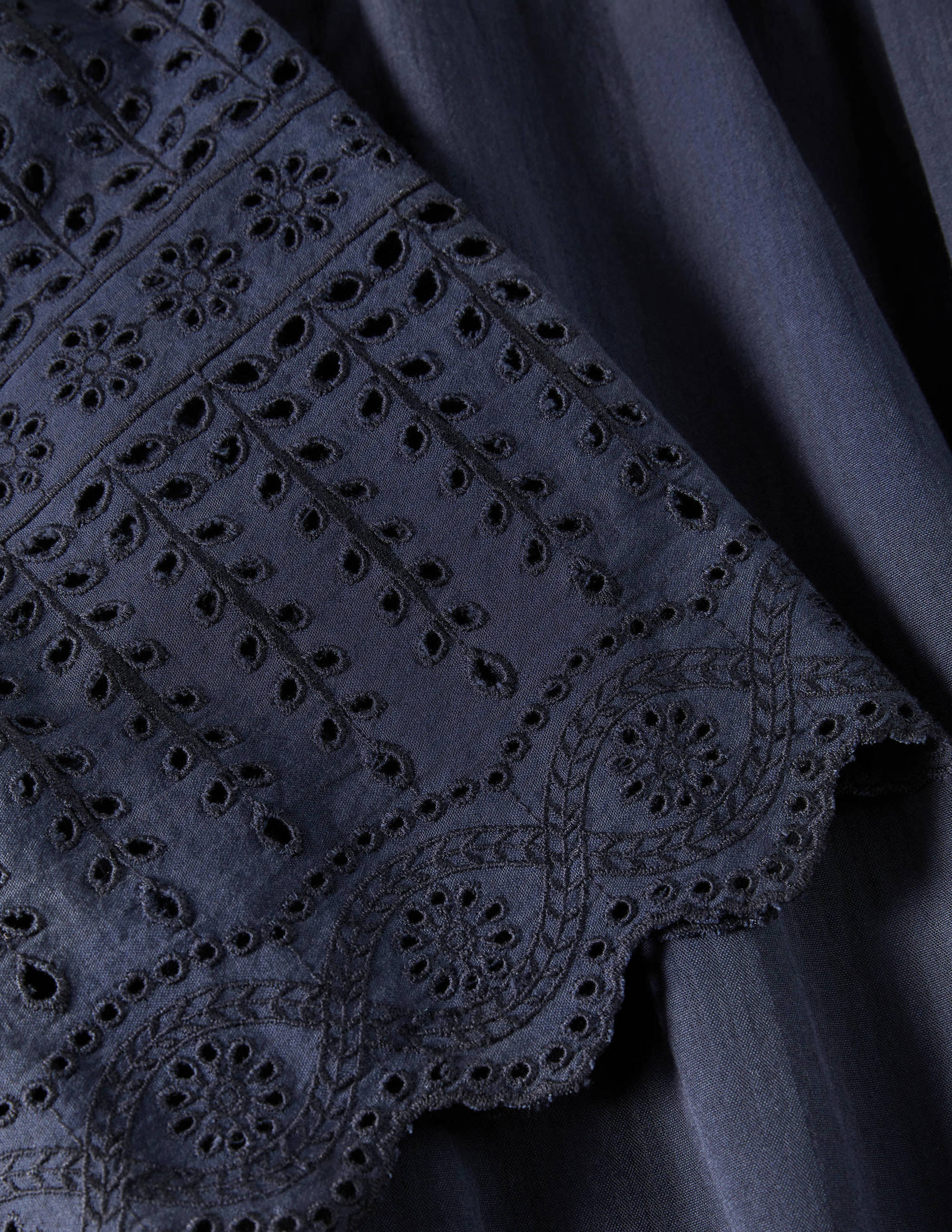 Erin Cotton Broderie Dress-Navy - Image 6