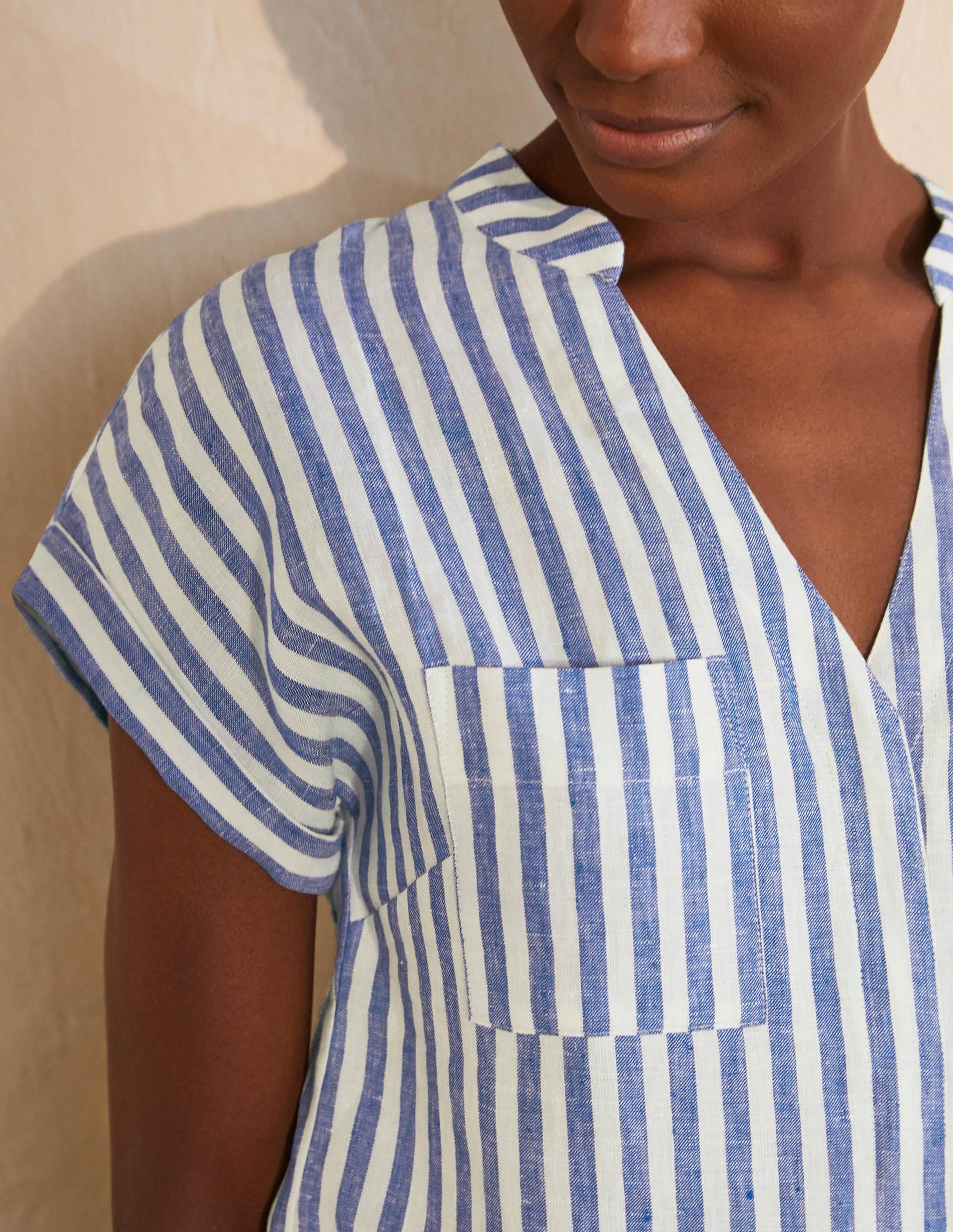 Evie Linen Shirt-Summit Stripe - Image 3